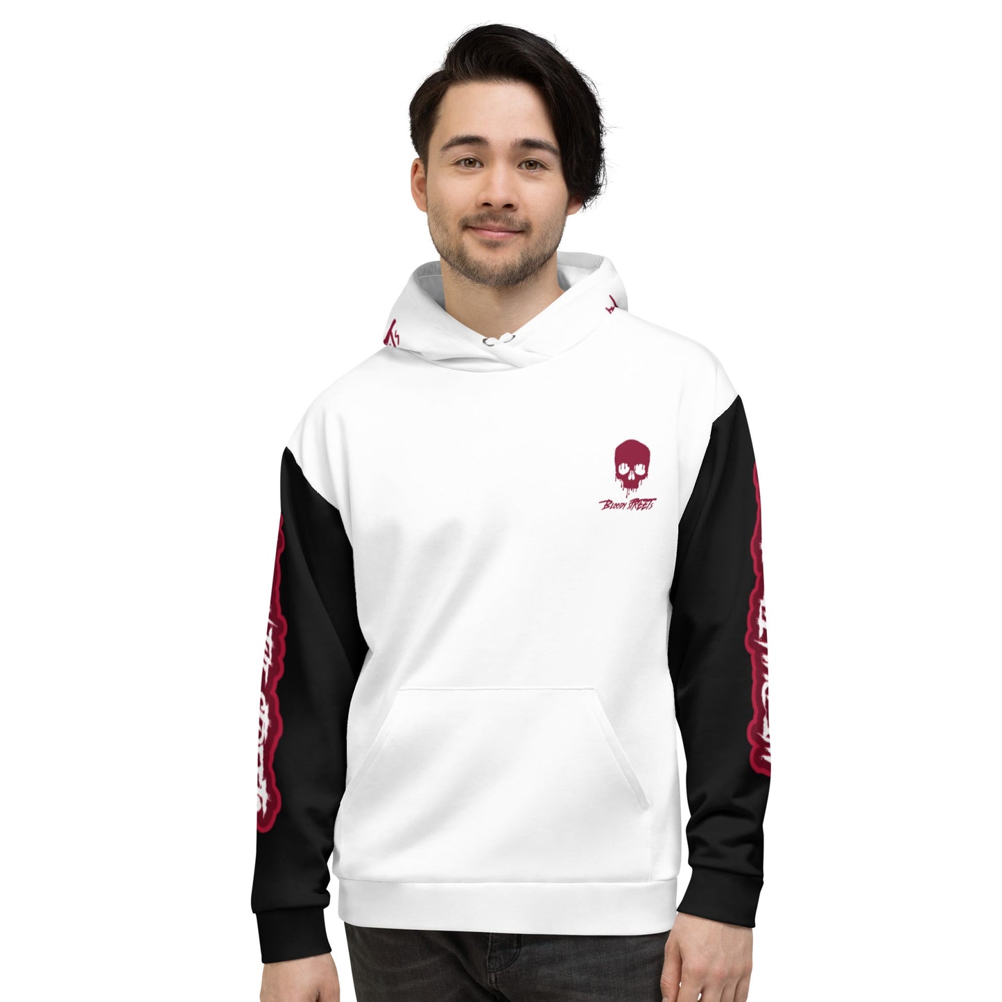 We Run The Streets WHITE Hoodie - BLOODY-STREETS.DE Streetwear Herren und Damen Hoodies, T-Shirts, Pullis