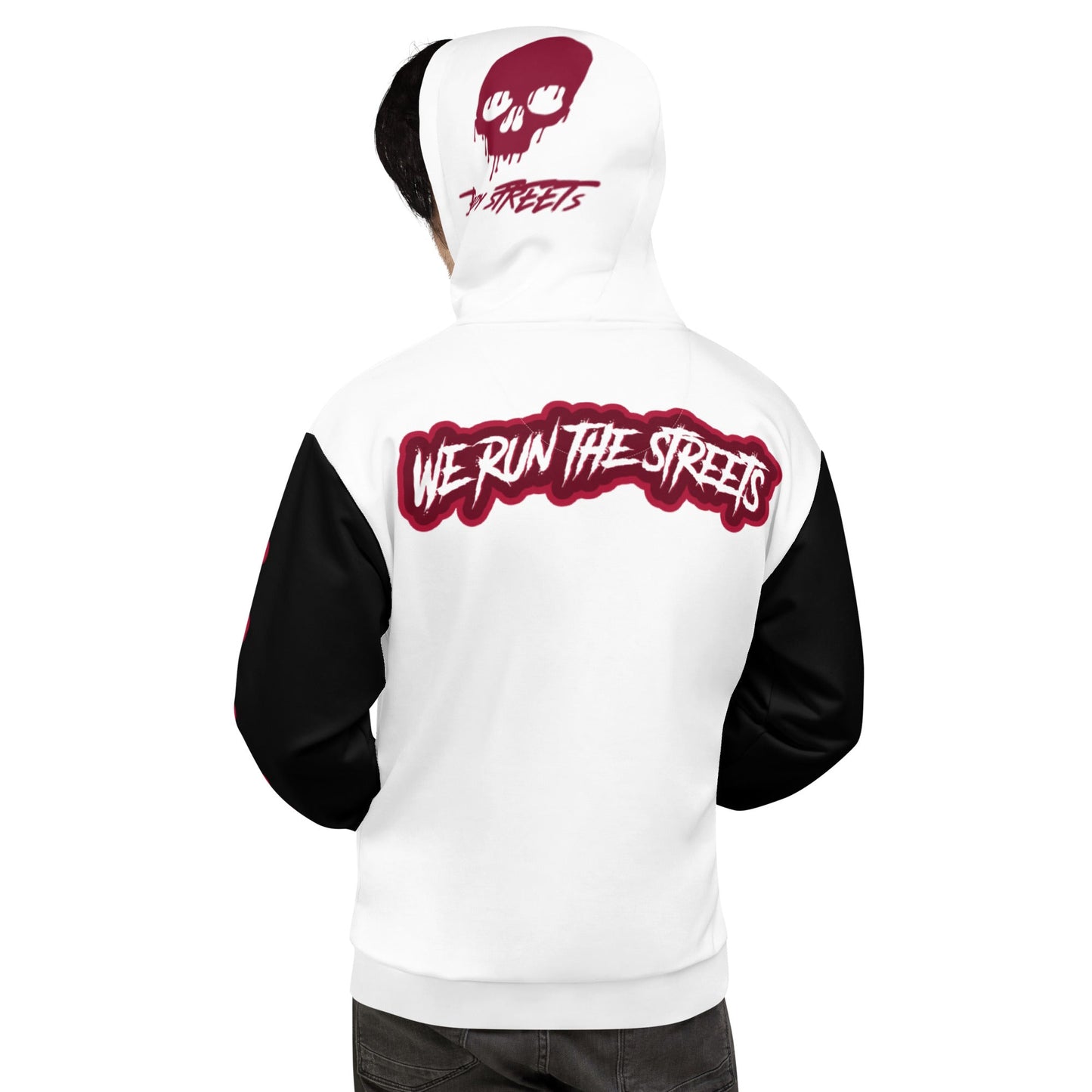 We Run The Streets WHITE Hoodie - BLOODY-STREETS.DE Streetwear Herren und Damen Hoodies, T-Shirts, Pullis