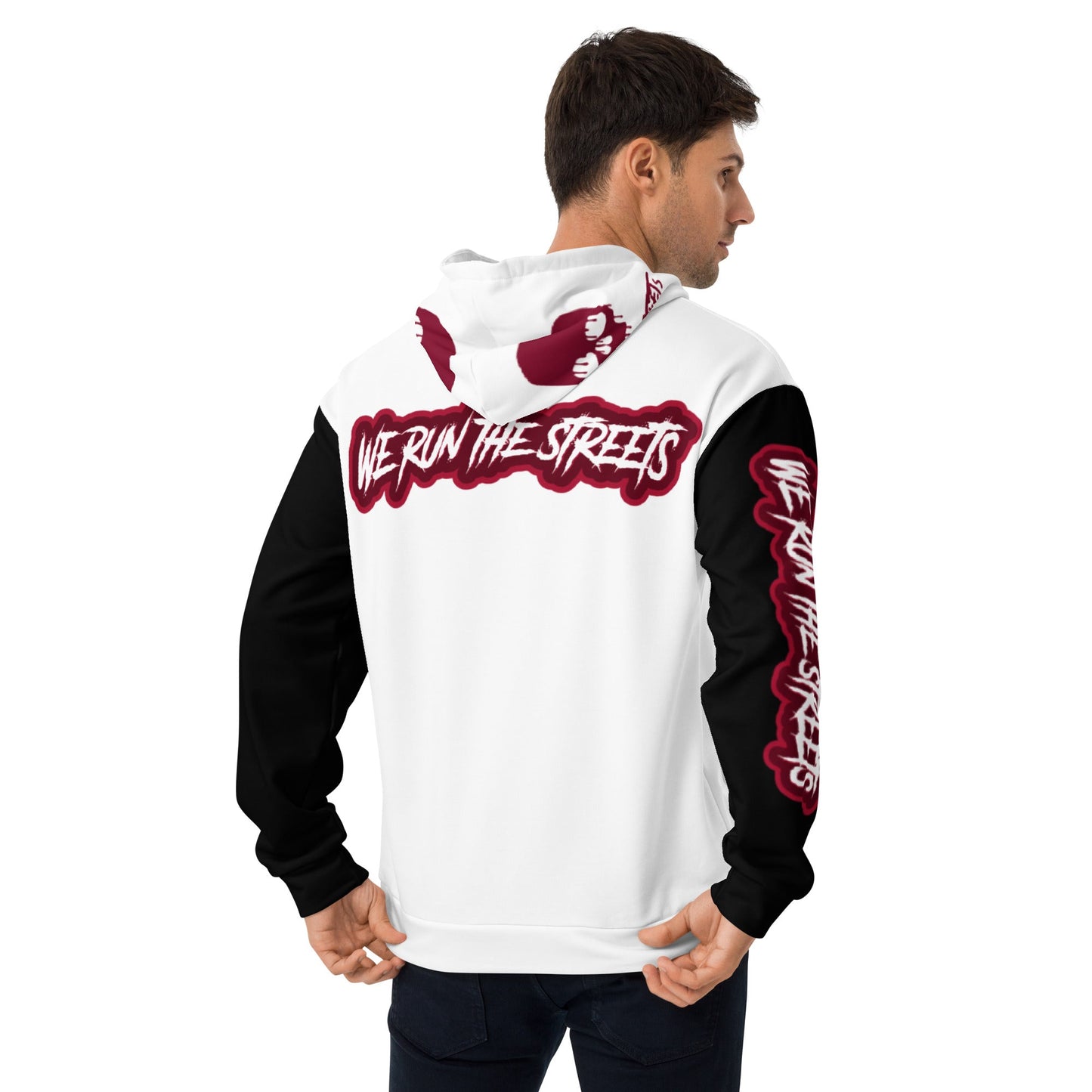 We Run The Streets WHITE Hoodie - BLOODY-STREETS.DE Streetwear Herren und Damen Hoodies, T-Shirts, Pullis