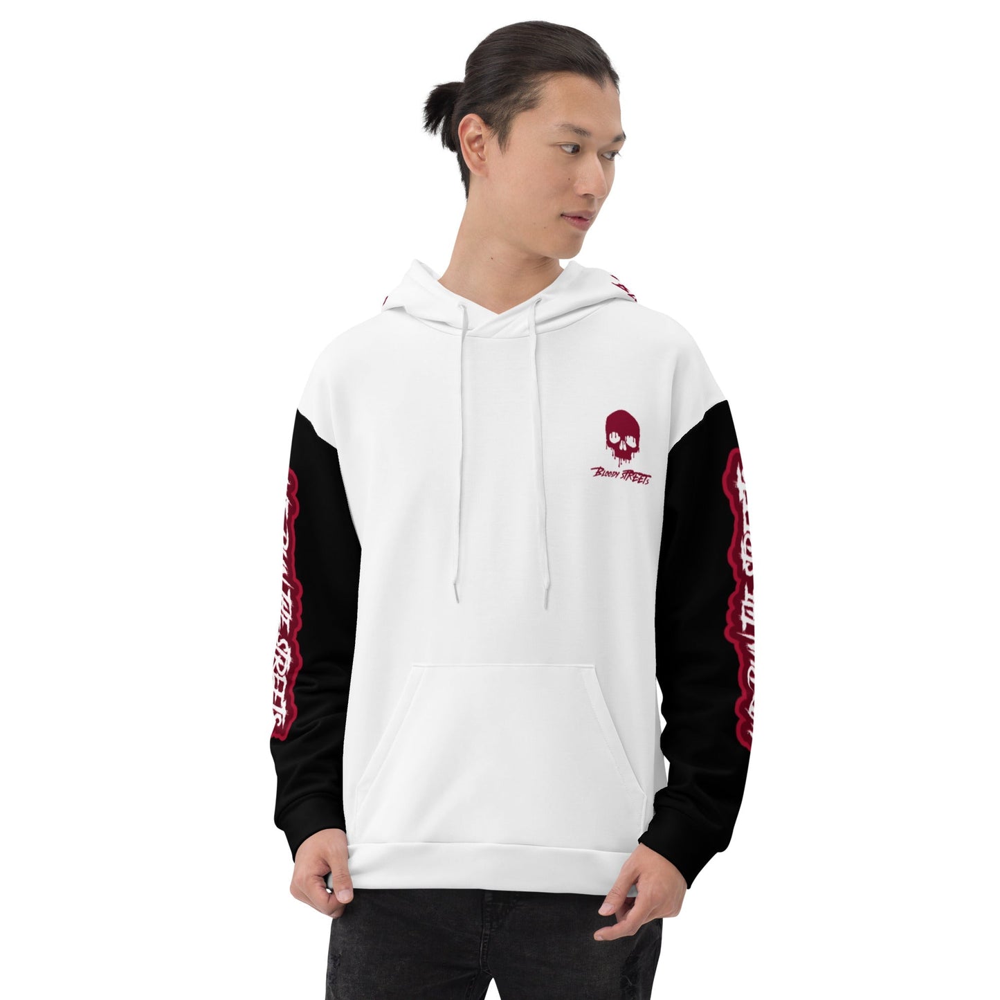We Run The Streets WHITE Hoodie - BLOODY-STREETS.DE Streetwear Herren und Damen Hoodies, T-Shirts, Pullis
