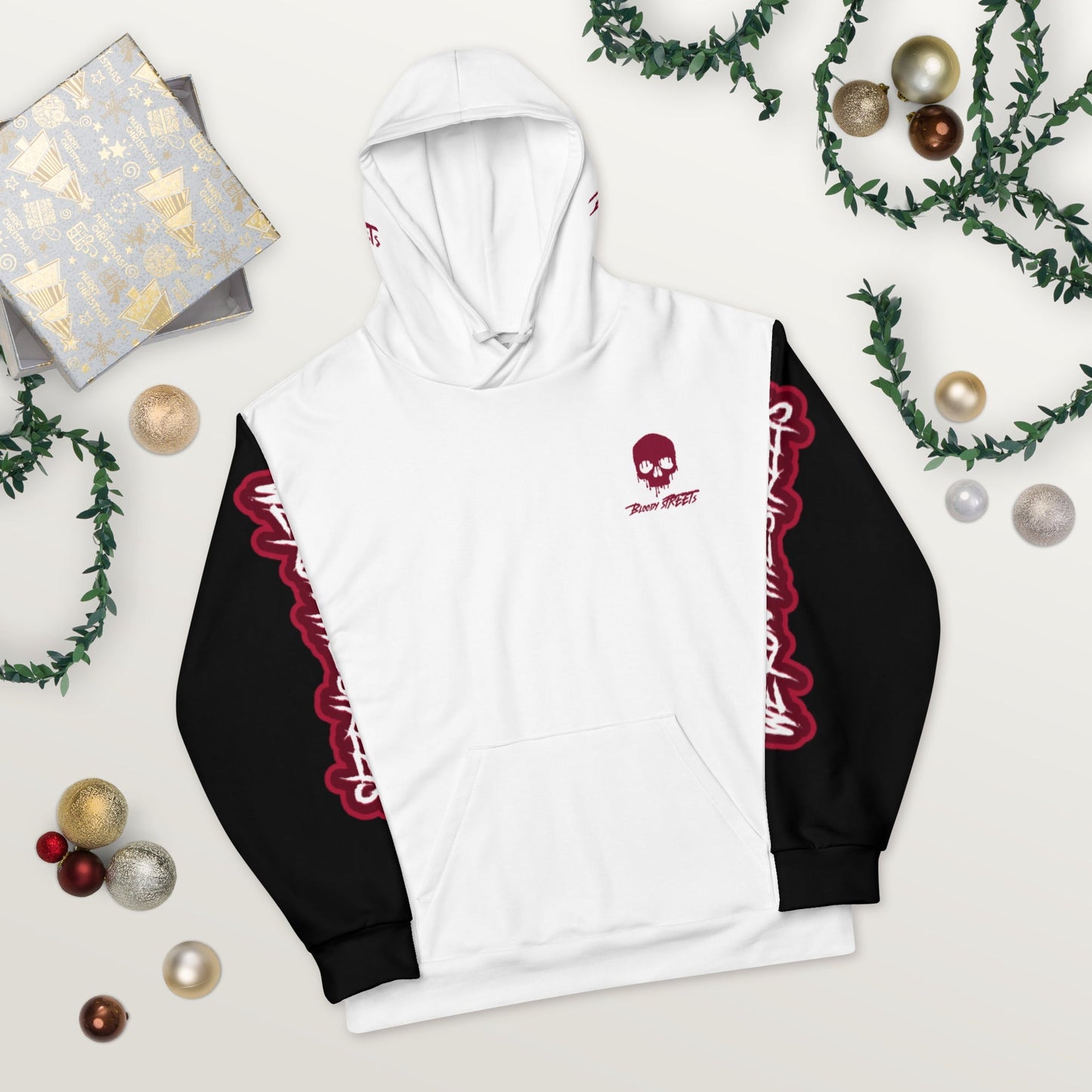 We Run The Streets WHITE Hoodie - BLOODY-STREETS.DE Streetwear Herren und Damen Hoodies, T-Shirts, Pullis