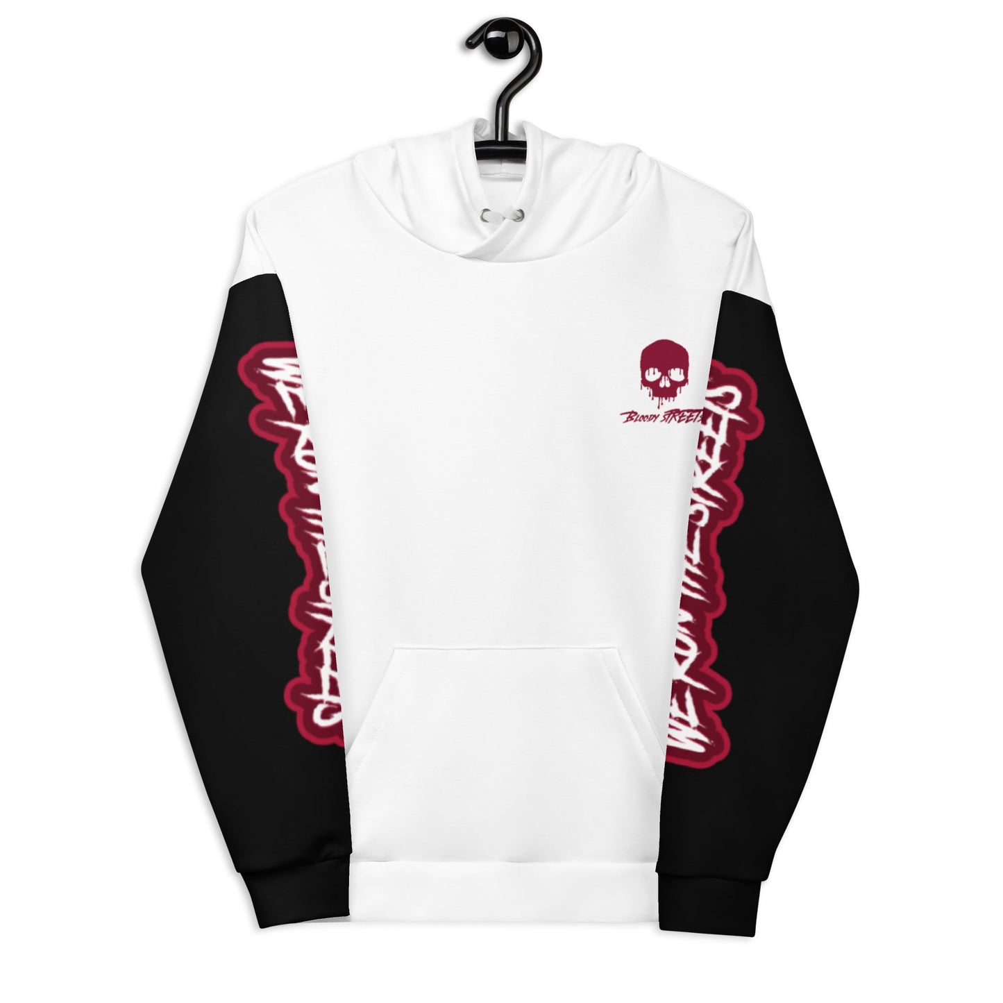 We Run The Streets WHITE Hoodie - BLOODY-STREETS.DE Streetwear Herren und Damen Hoodies, T-Shirts, Pullis