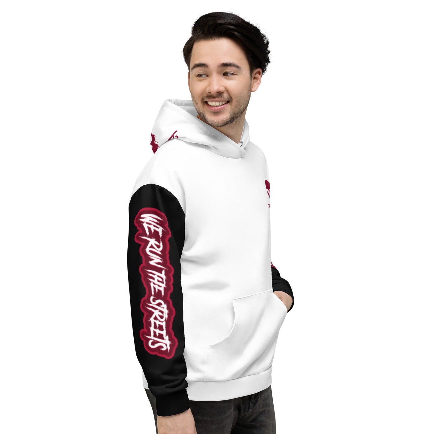 We Run The Streets WHITE Hoodie - BLOODY-STREETS.DE Streetwear Herren und Damen Hoodies, T-Shirts, Pullis