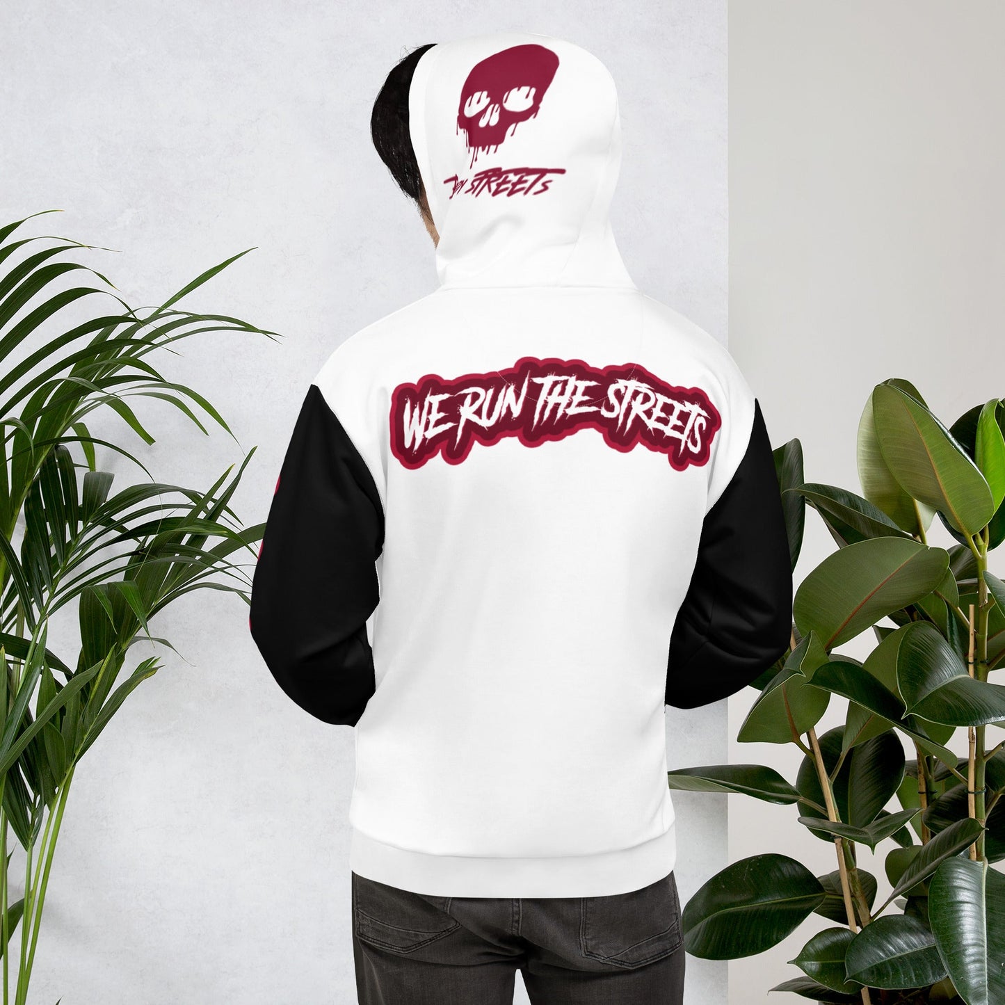 We Run The Streets WHITE Hoodie - BLOODY-STREETS.DE Streetwear Herren und Damen Hoodies, T-Shirts, Pullis