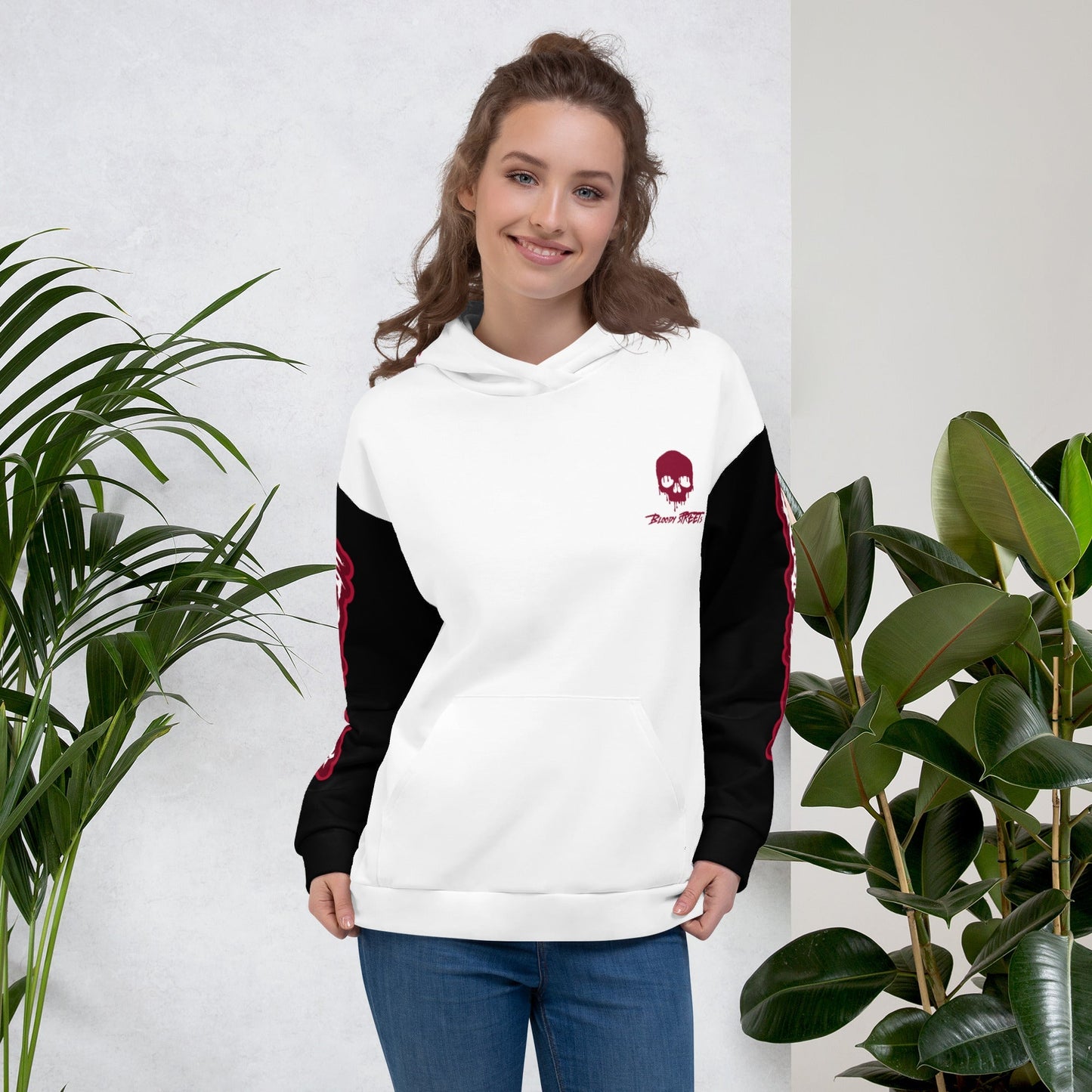 We Run The Streets WHITE Hoodie - BLOODY-STREETS.DE Streetwear Herren und Damen Hoodies, T-Shirts, Pullis