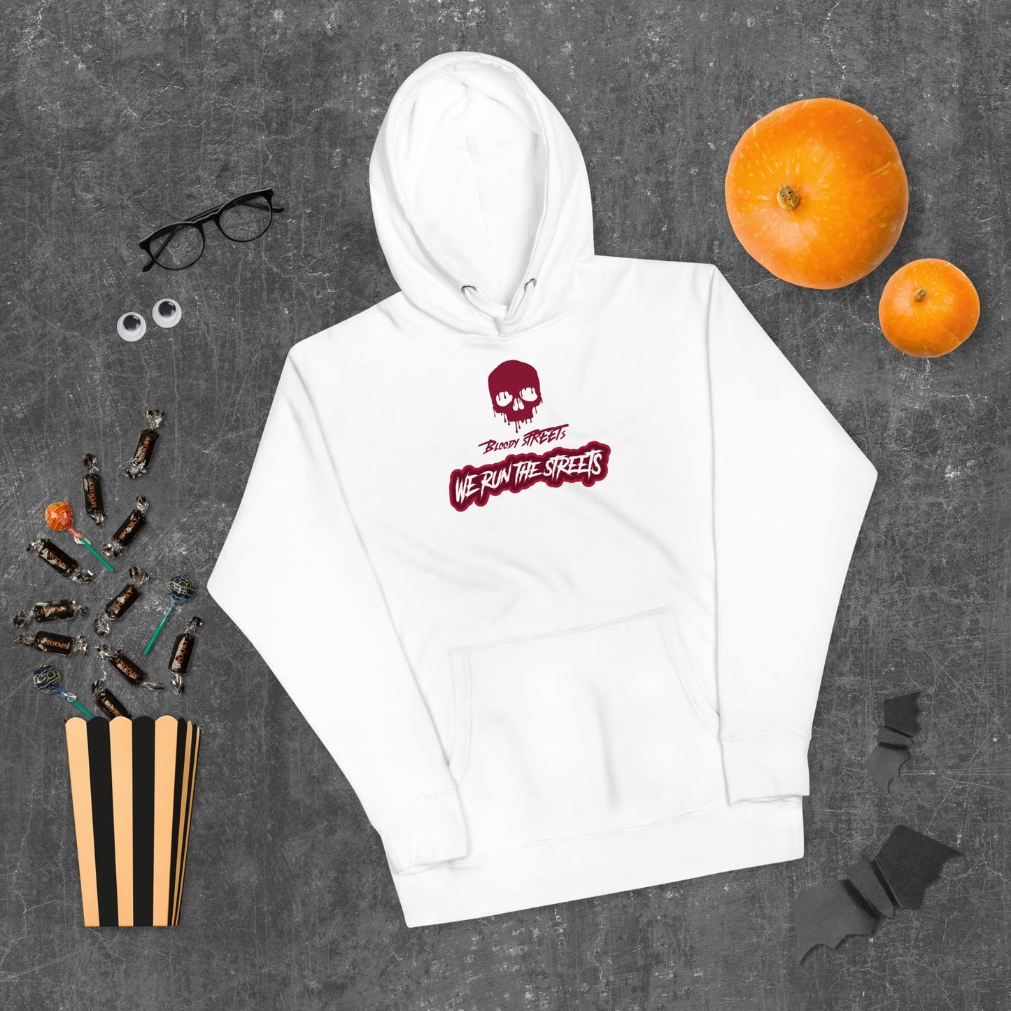 We Run The Streets Unisex-Kapuzenpullover - BLOODY-STREETS.DE Streetwear Herren und Damen Hoodies, T-Shirts, Pullis