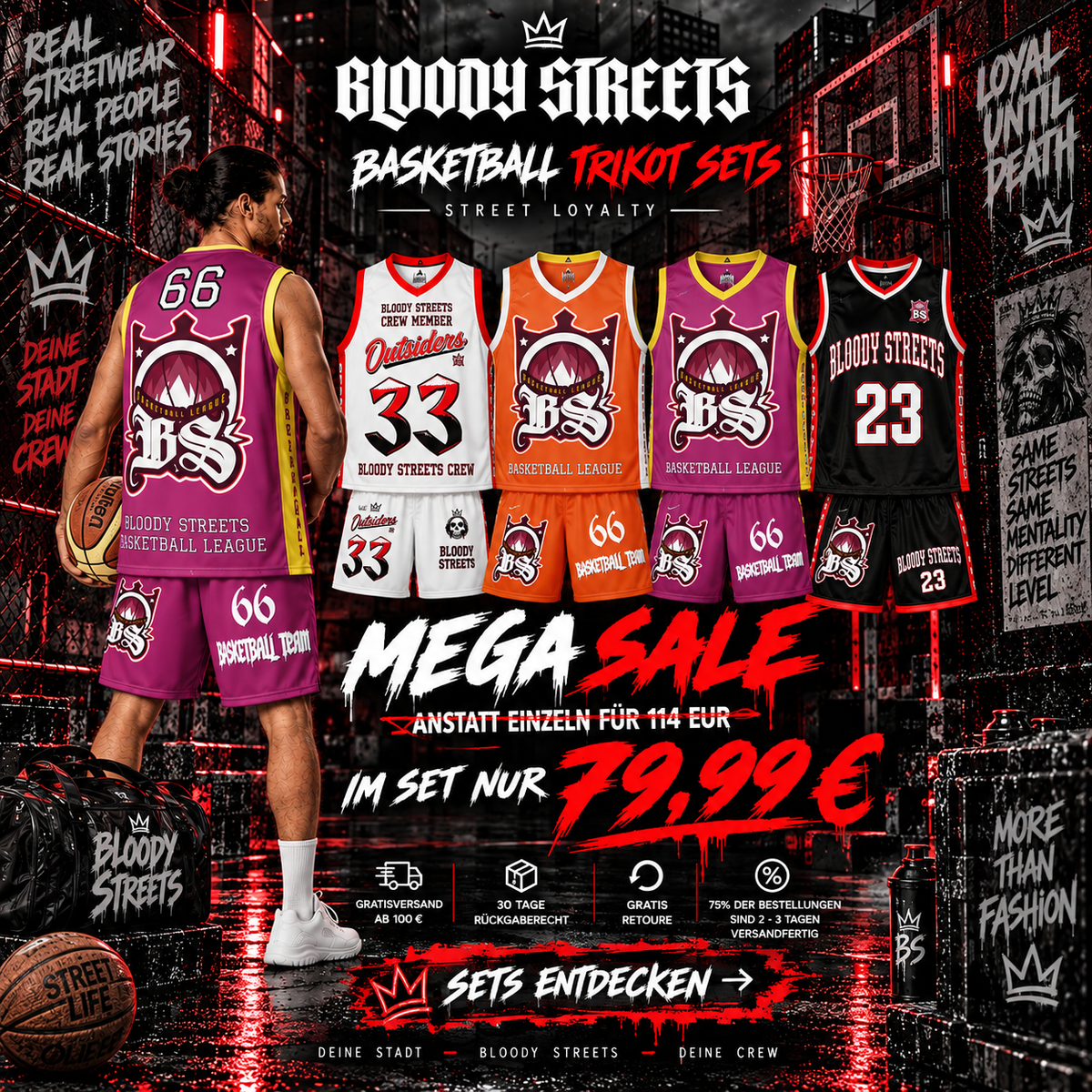 Basketball Trikot Sets für dein Team | BLOODY-STREETS.DE