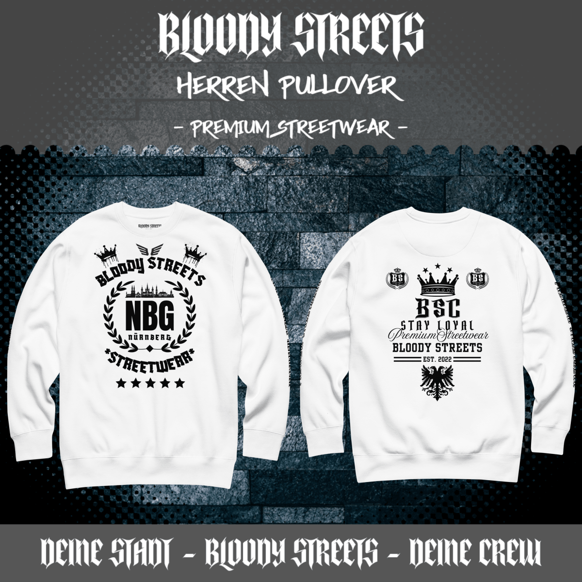 Herren Streetwear Pullover