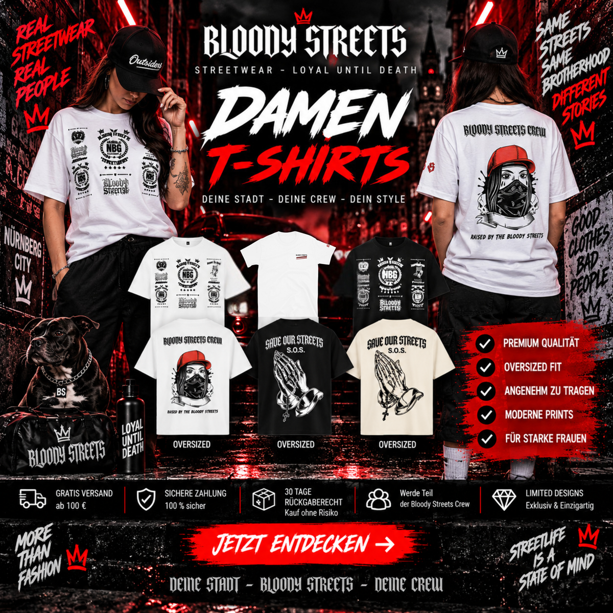 STREETWEAR T-SHIRT DAMEN