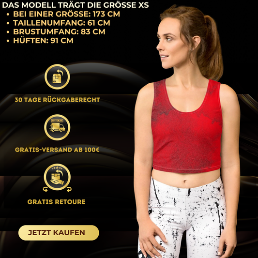 Bloody Crop Top Red | Women's Red Streetwear Style
