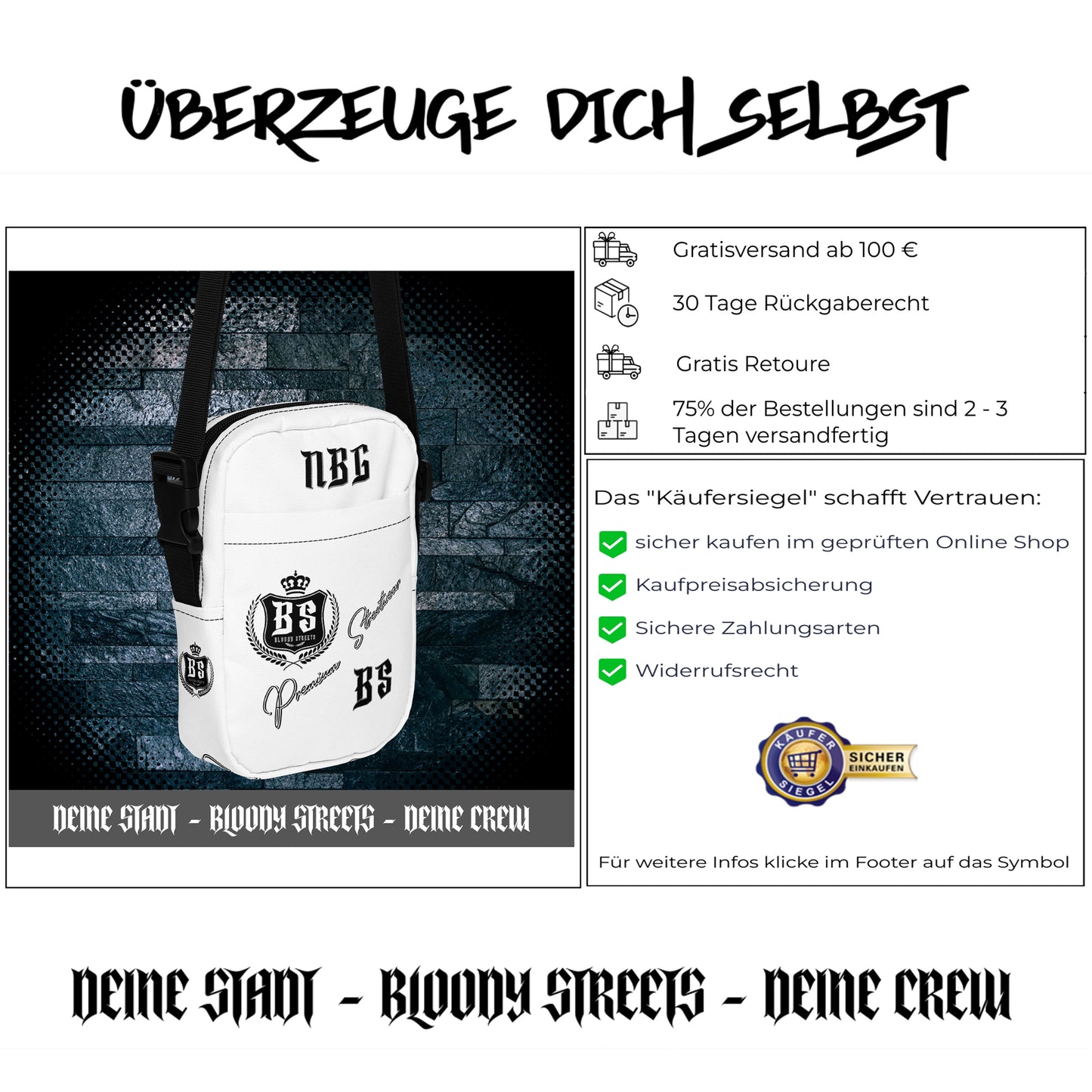 BS Classic Streetwear Umhängetasche