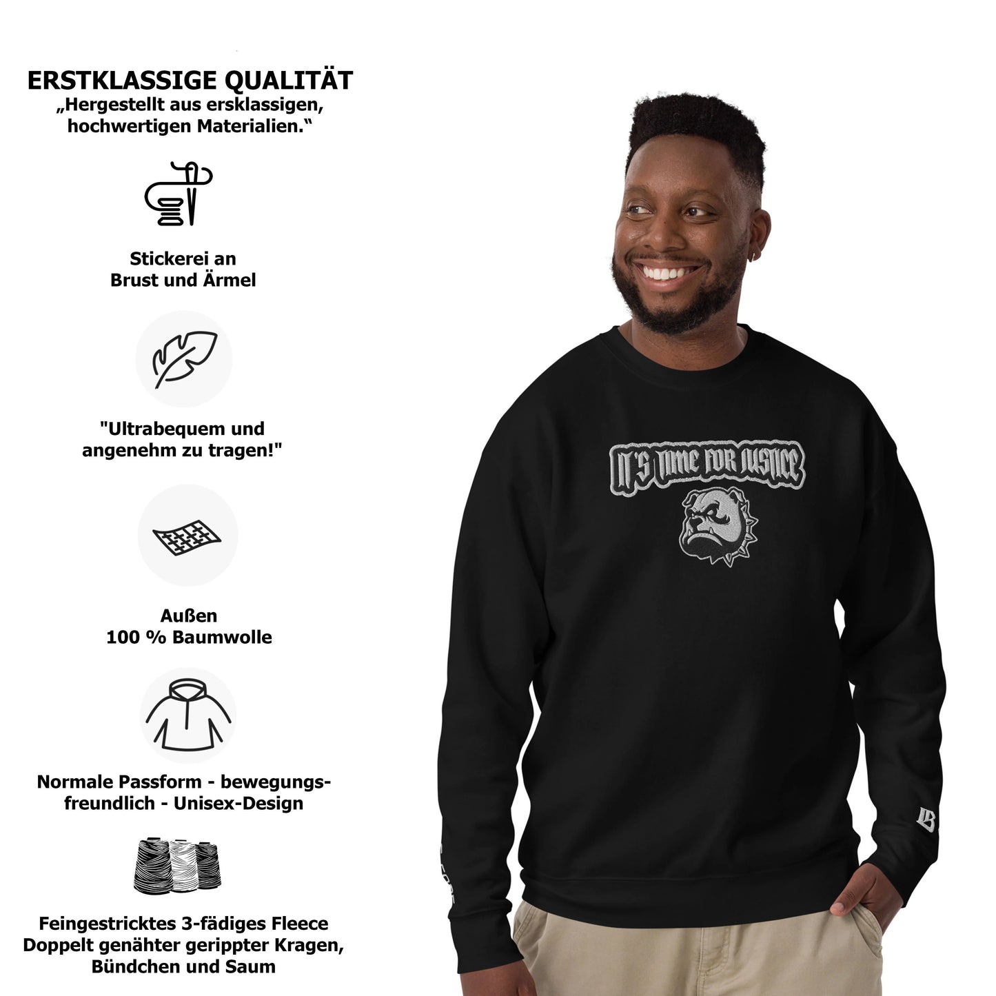Streetwear Pullover - IT'S TIME FOR JUSTICE