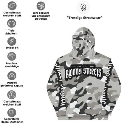 CAMOUFLAGE Bull Dog "Street Soldier" Unisex Hoodie