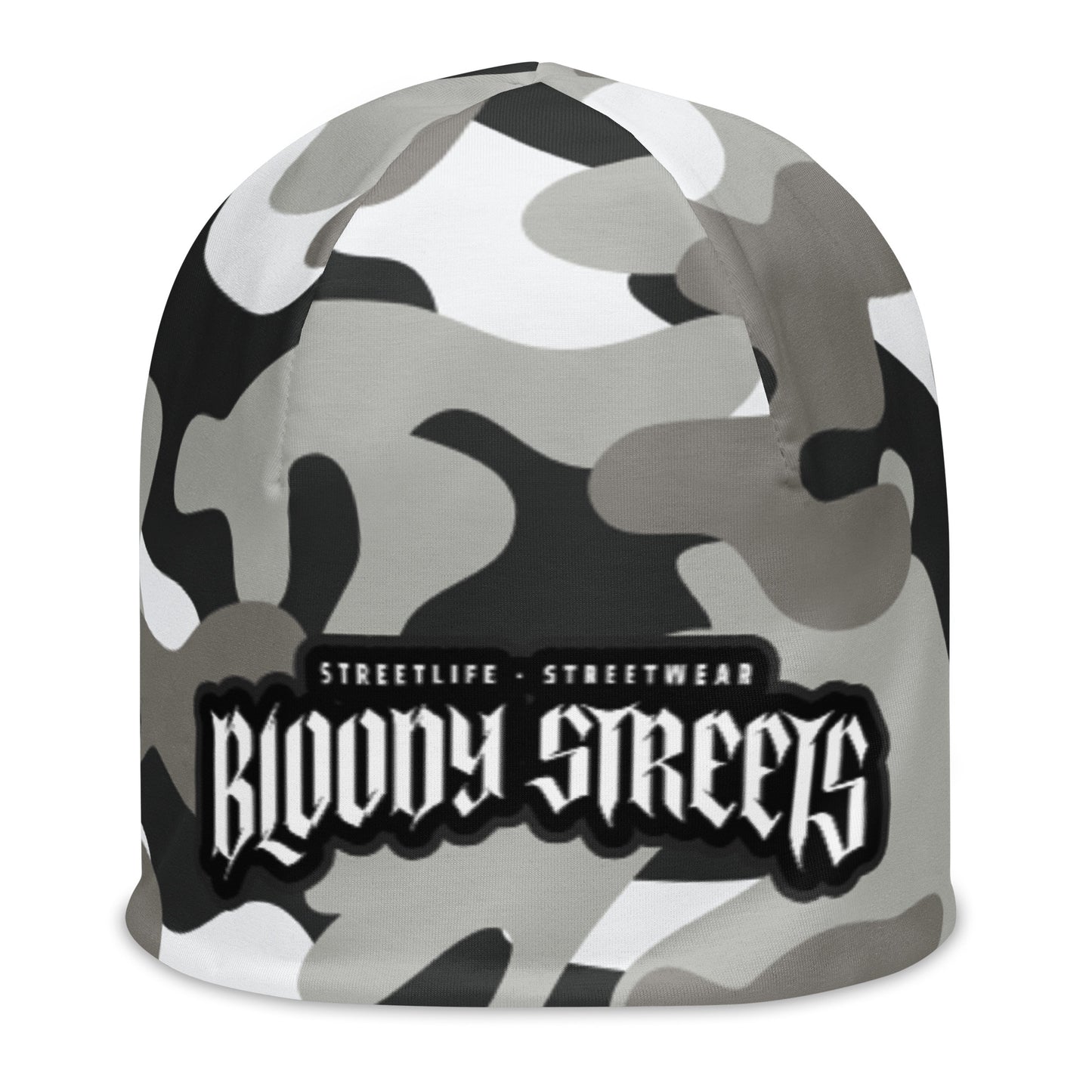 CAMOUFLAGE White Bull Dog "Street Soldier" Beanie - BLOODY-STREETS.DE Streetwear Herren und Damen Hoodies, T-Shirts, Pullis