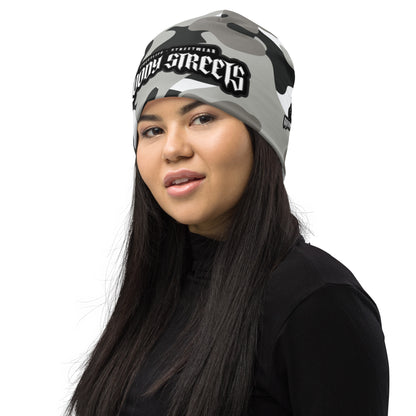 CAMOUFLAGE White Bull Dog "Street Soldier" Beanie - BLOODY-STREETS.DE Streetwear Herren und Damen Hoodies, T-Shirts, Pullis