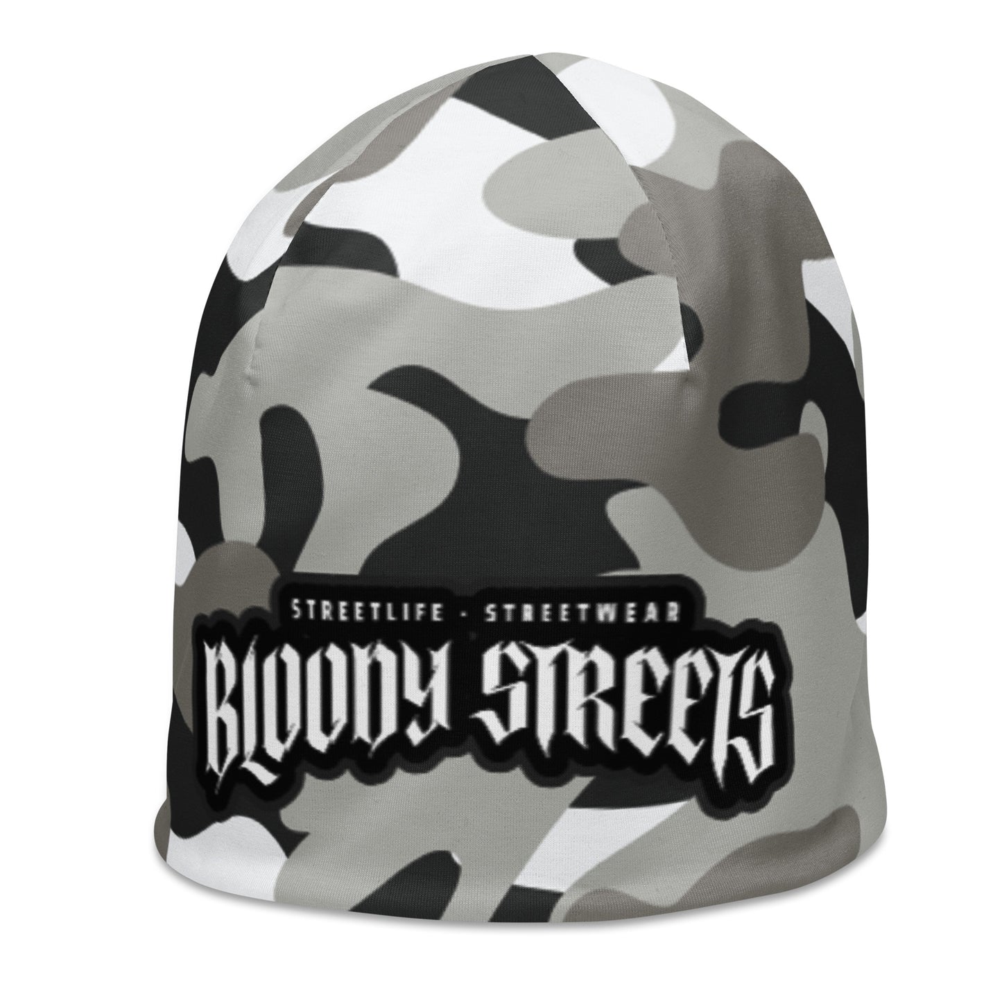 CAMOUFLAGE White Bull Dog "Street Soldier" Beanie - BLOODY-STREETS.DE Streetwear Herren und Damen Hoodies, T-Shirts, Pullis