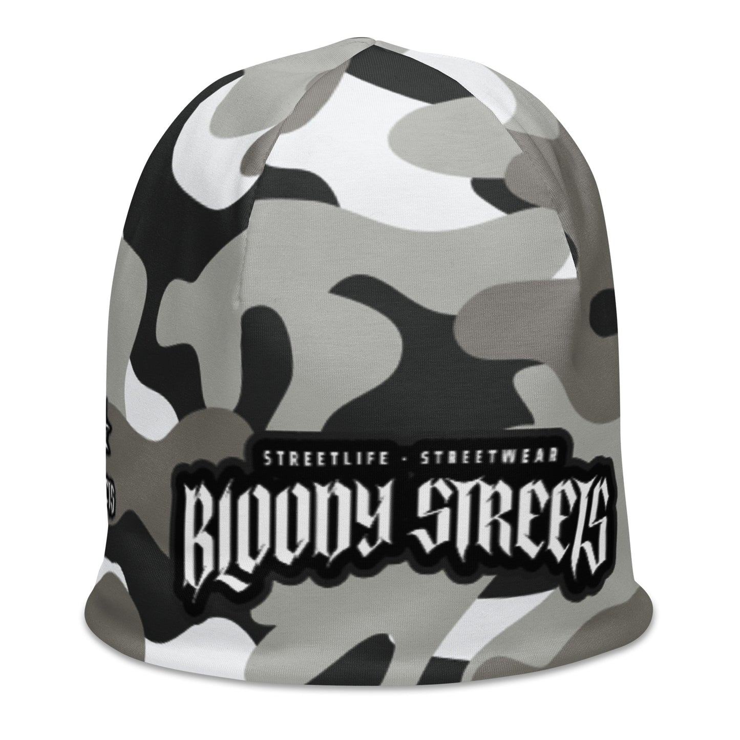 CAMOUFLAGE White Bull Dog "Street Soldier" Beanie - BLOODY-STREETS.DE Streetwear Herren und Damen Hoodies, T-Shirts, Pullis