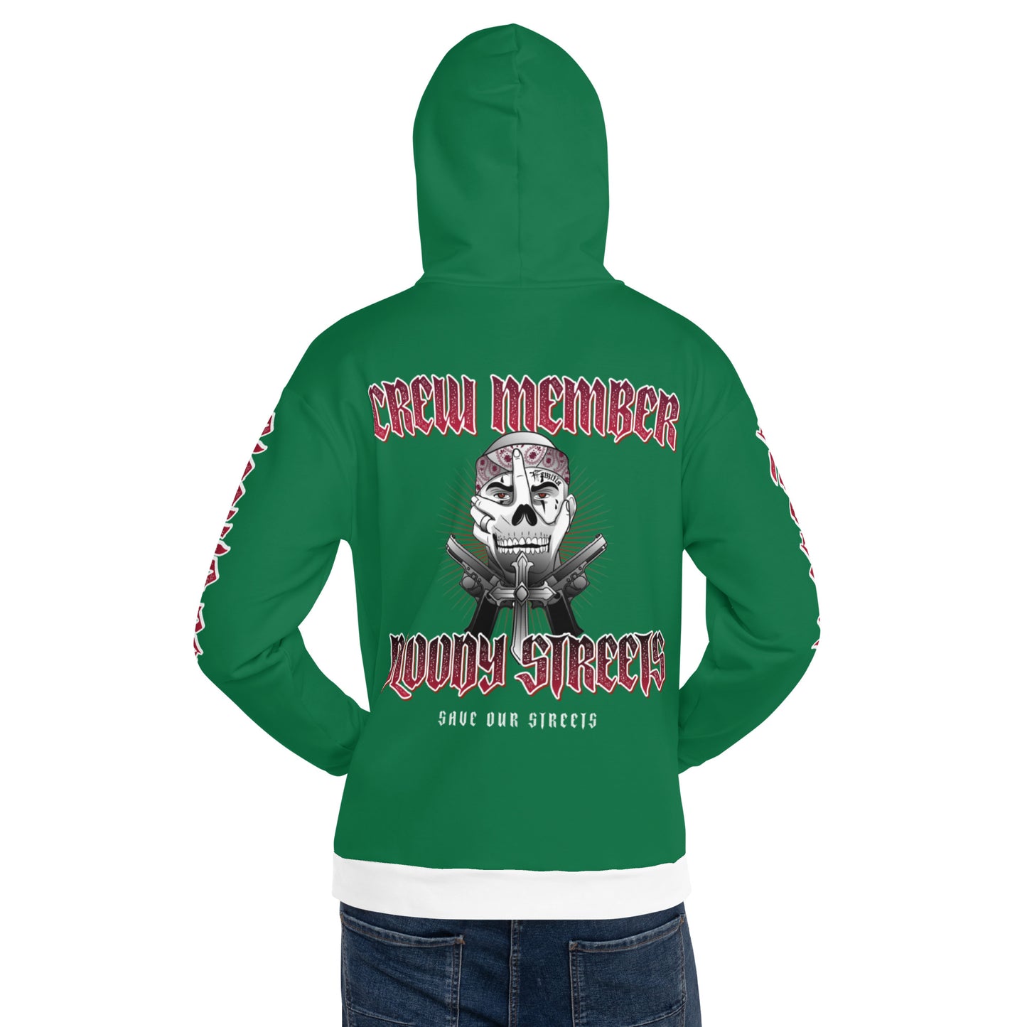 BLOODY STREETS Crew Member Streetwear Hoodie Green - BLOODY-STREETS.DE Streetwear Herren und Damen Hoodies, T-Shirts, Pullis