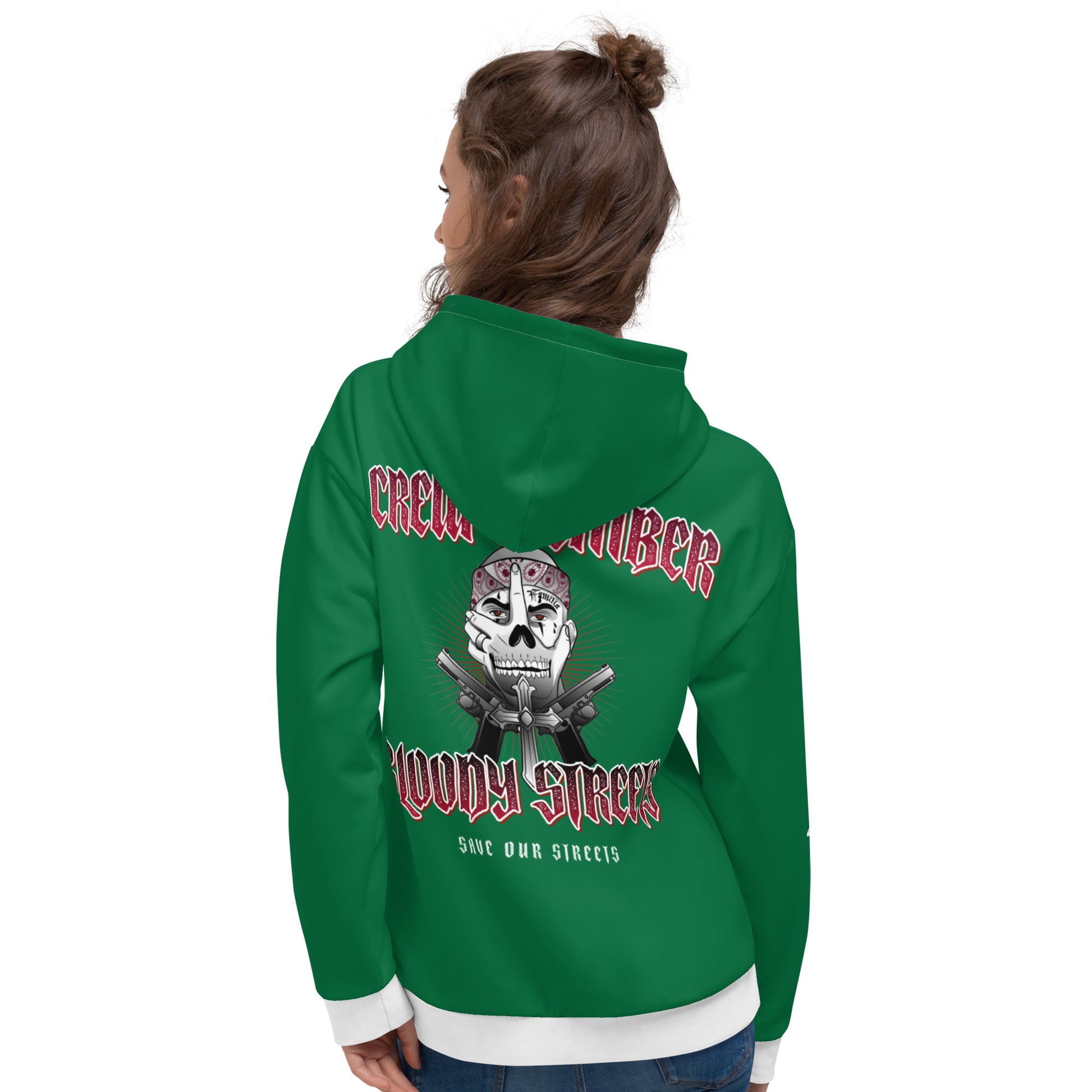 BLOODY STREETS Crew Member Streetwear Hoodie Green - BLOODY-STREETS.DE Streetwear Herren und Damen Hoodies, T-Shirts, Pullis