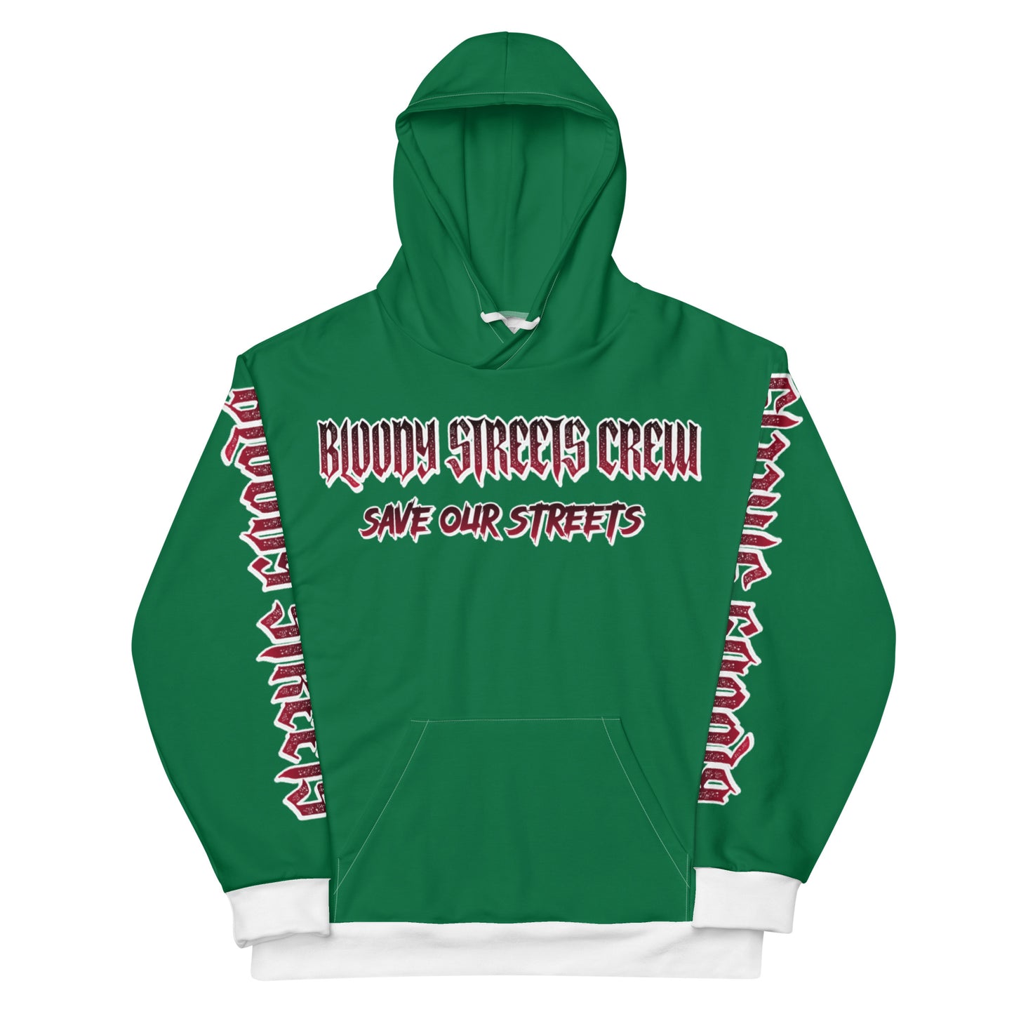 BLOODY STREETS Crew Member Streetwear Hoodie Green - BLOODY-STREETS.DE Streetwear Herren und Damen Hoodies, T-Shirts, Pullis