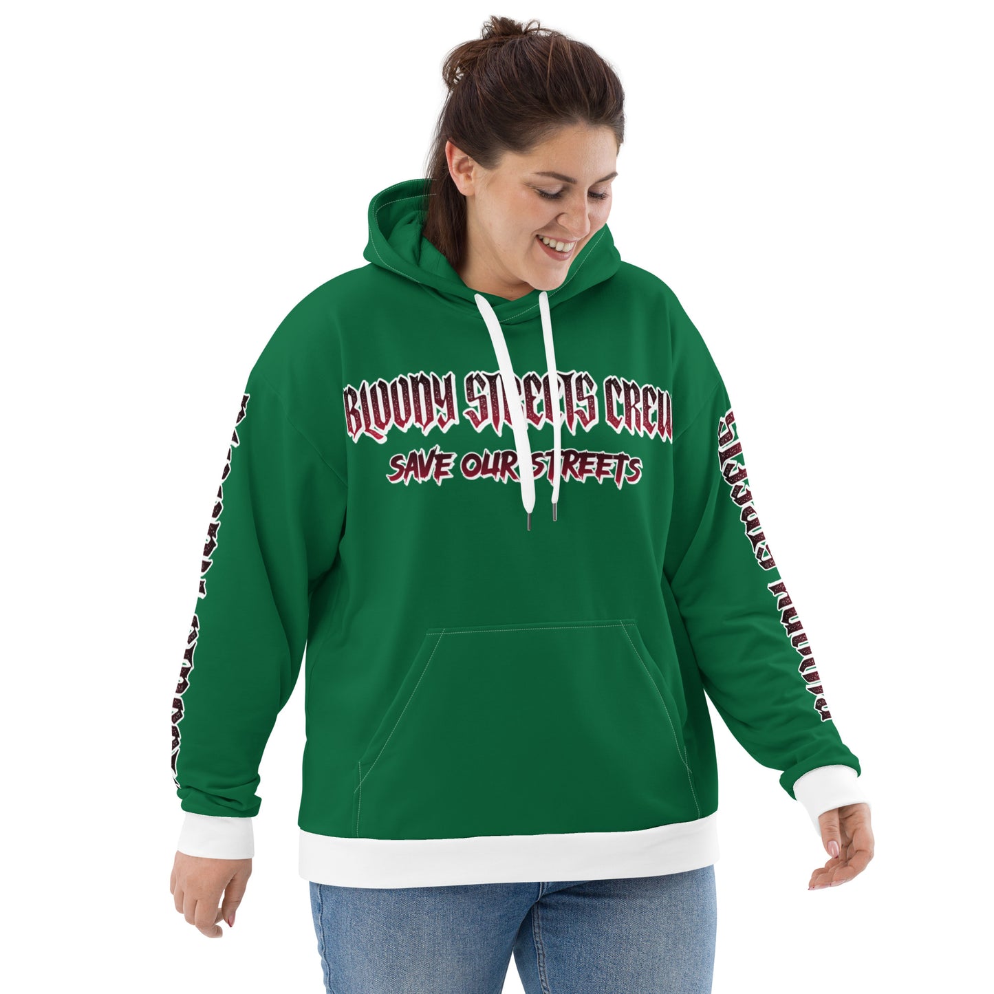 BLOODY STREETS Crew Member Streetwear Hoodie Green - BLOODY-STREETS.DE Streetwear Herren und Damen Hoodies, T-Shirts, Pullis