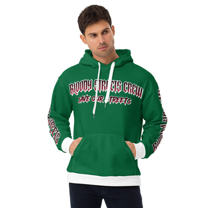 BLOODY STREETS Crew Member Streetwear Hoodie Green - BLOODY-STREETS.DE Streetwear Herren und Damen Hoodies, T-Shirts, Pullis