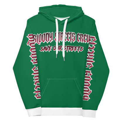 BLOODY STREETS Crew Member Streetwear Hoodie Green - BLOODY-STREETS.DE Streetwear Herren und Damen Hoodies, T-Shirts, Pullis