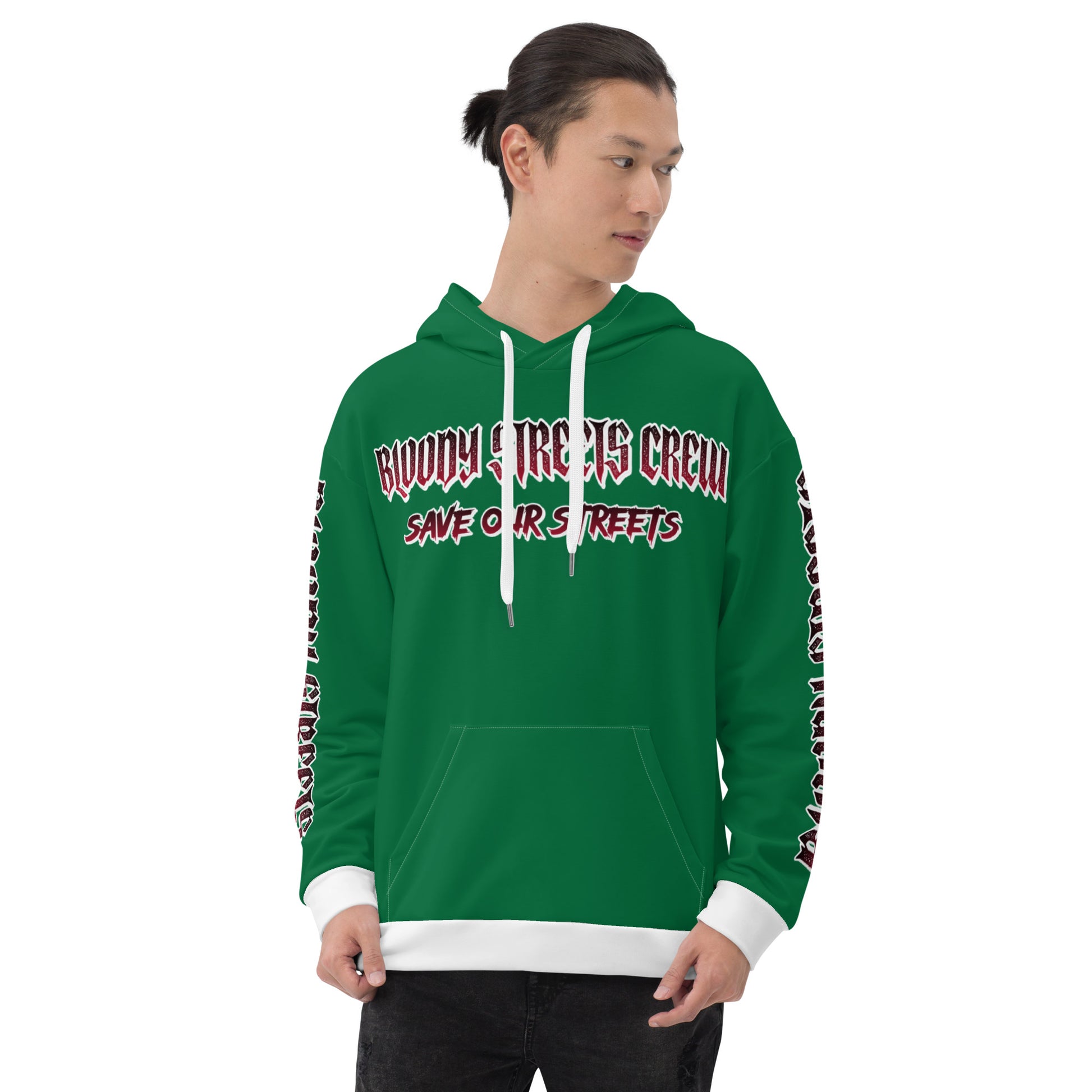 BLOODY STREETS Crew Member Streetwear Hoodie Green - BLOODY-STREETS.DE Streetwear Herren und Damen Hoodies, T-Shirts, Pullis