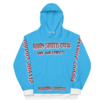 BLOODY STREETS Crew Member Streetwear Hoodie Blue - BLOODY-STREETS.DE Streetwear Herren und Damen Hoodies, T-Shirts, Pullis