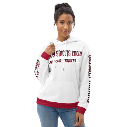 Bloody Streets Crew Streetwear Hoodie White - BLOODY-STREETS.DE Streetwear Herren und Damen Hoodies, T-Shirts, Pullis