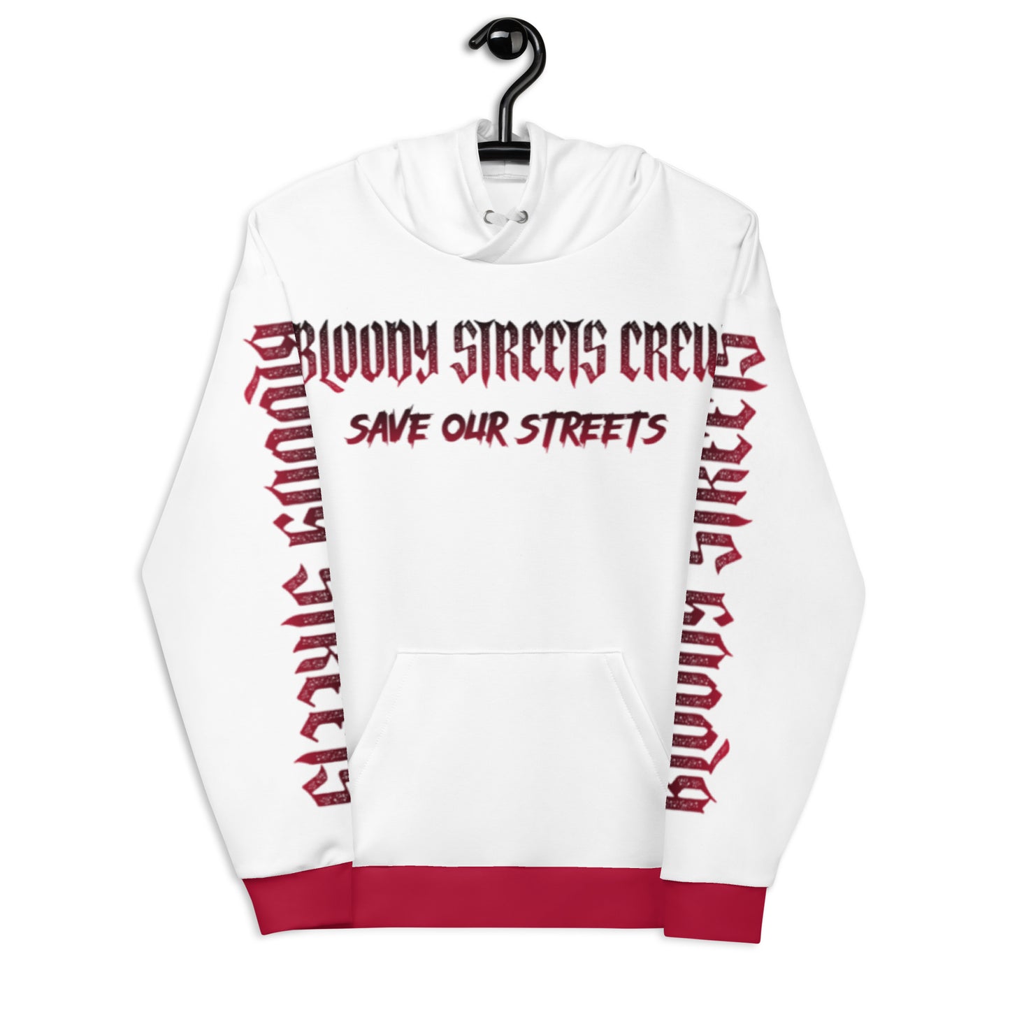 Bloody Streets Crew Streetwear Hoodie White - BLOODY-STREETS.DE Streetwear Herren und Damen Hoodies, T-Shirts, Pullis