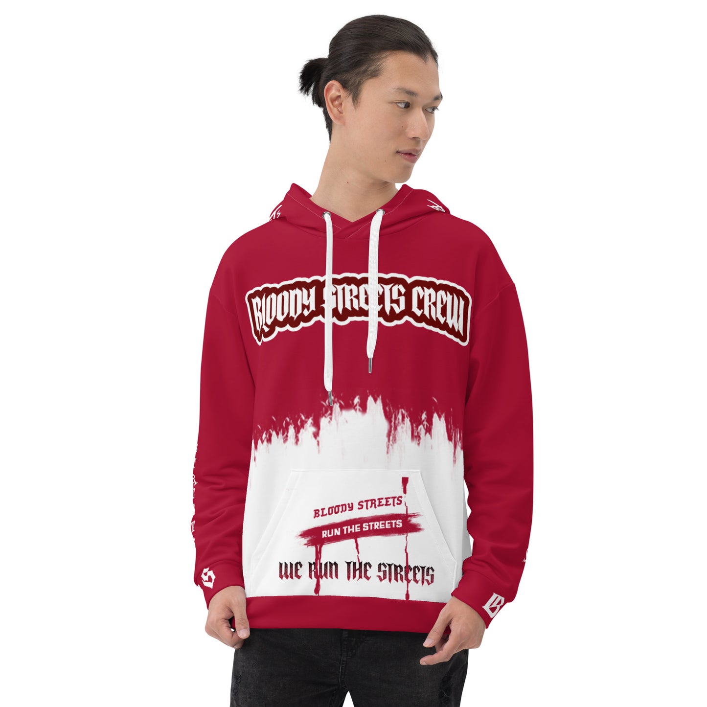 We Run The Streets - Streetwear Hoodie auf Bloody Hoodie Gangster Look - BLOODY-STREETS.DE Streetwear Herren und Damen Hoodies, T-Shirts, Pullis