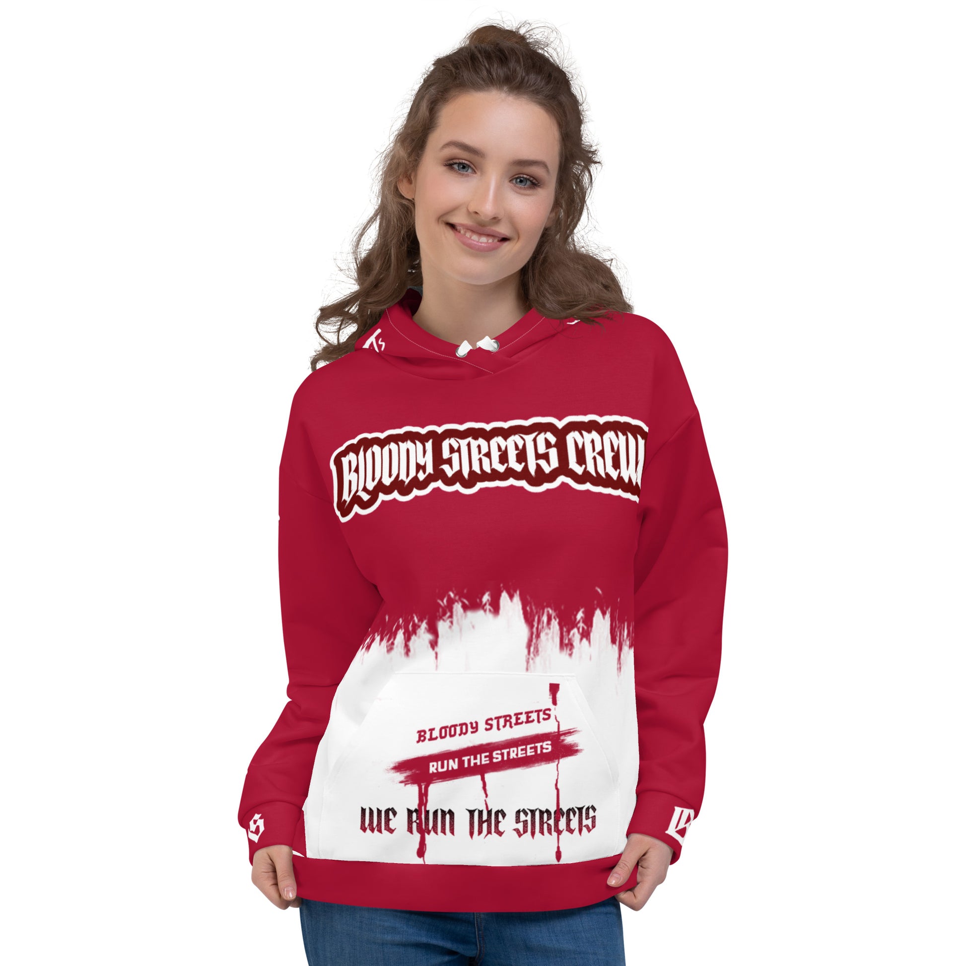 We Run The Streets - Streetwear Hoodie auf Bloody Hoodie Gangster Look - BLOODY-STREETS.DE Streetwear Herren und Damen Hoodies, T-Shirts, Pullis