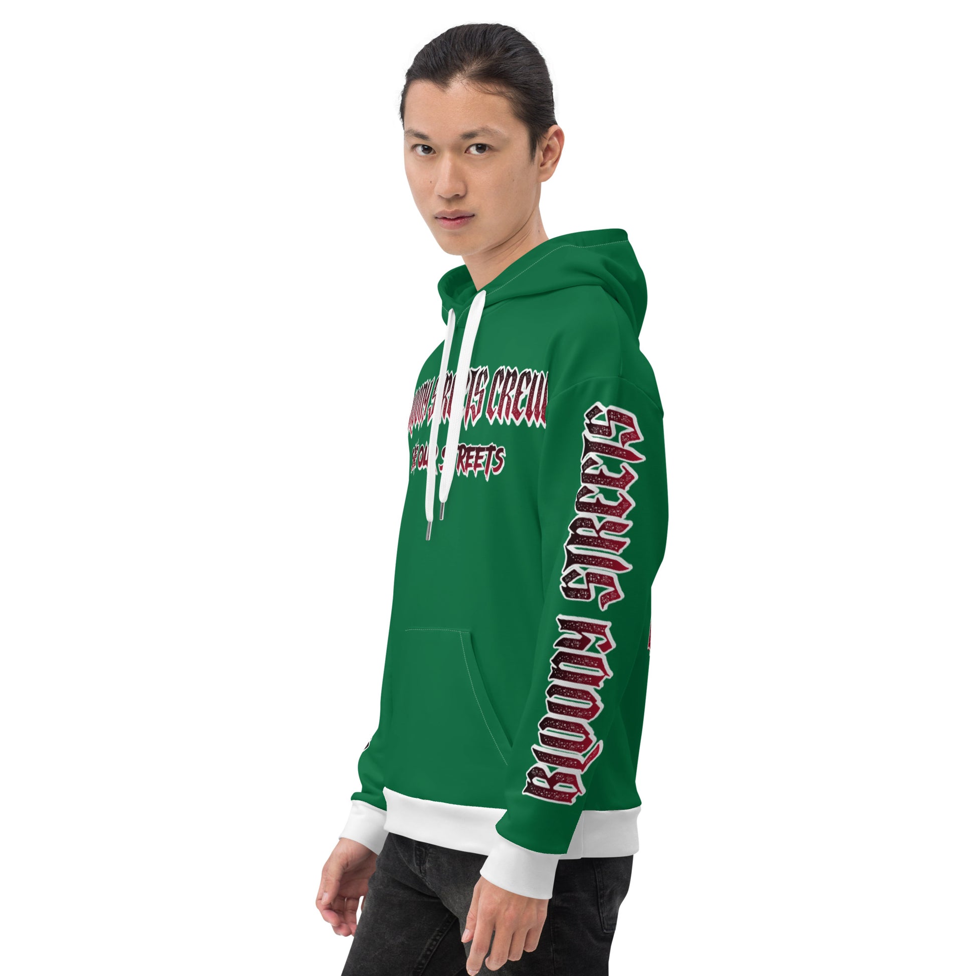 BLOODY STREETS Crew Member Streetwear Hoodie Green - BLOODY-STREETS.DE Streetwear Herren und Damen Hoodies, T-Shirts, Pullis