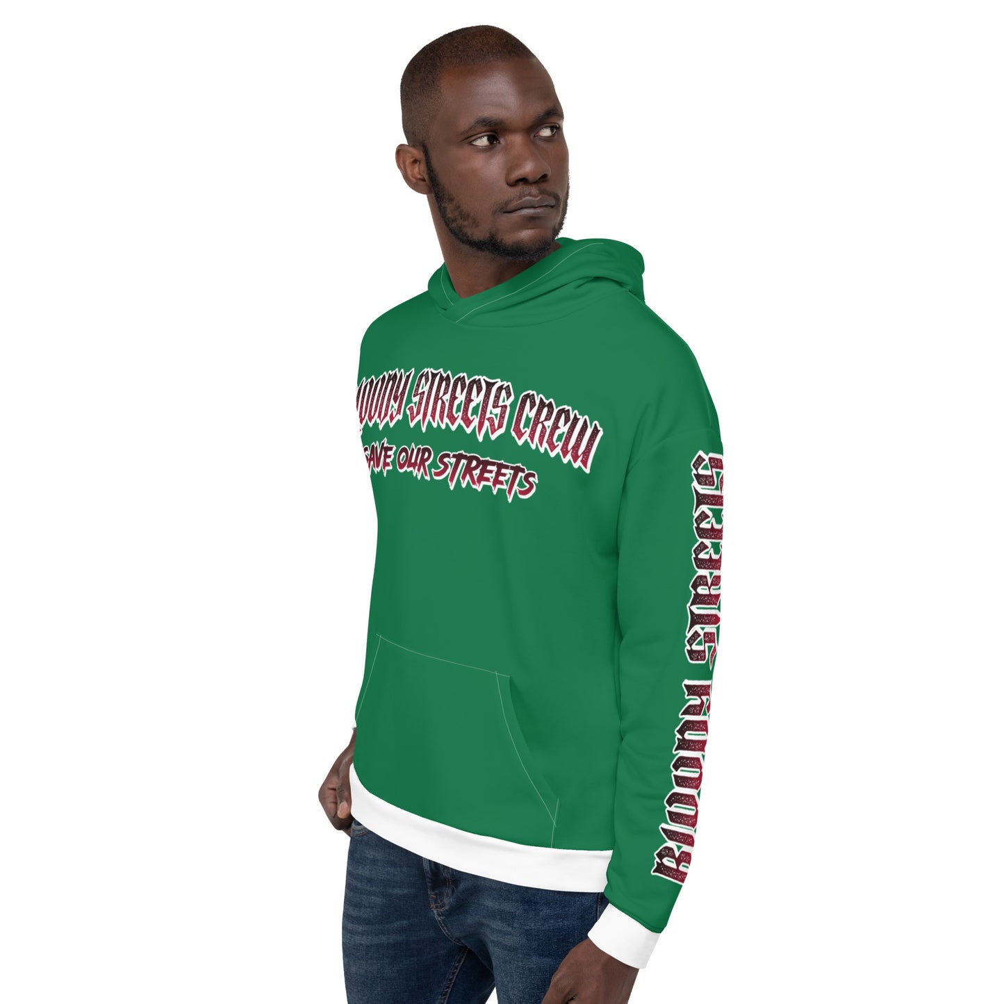 BLOODY STREETS Crew Member Streetwear Hoodie Green - BLOODY-STREETS.DE Streetwear Herren und Damen Hoodies, T-Shirts, Pullis