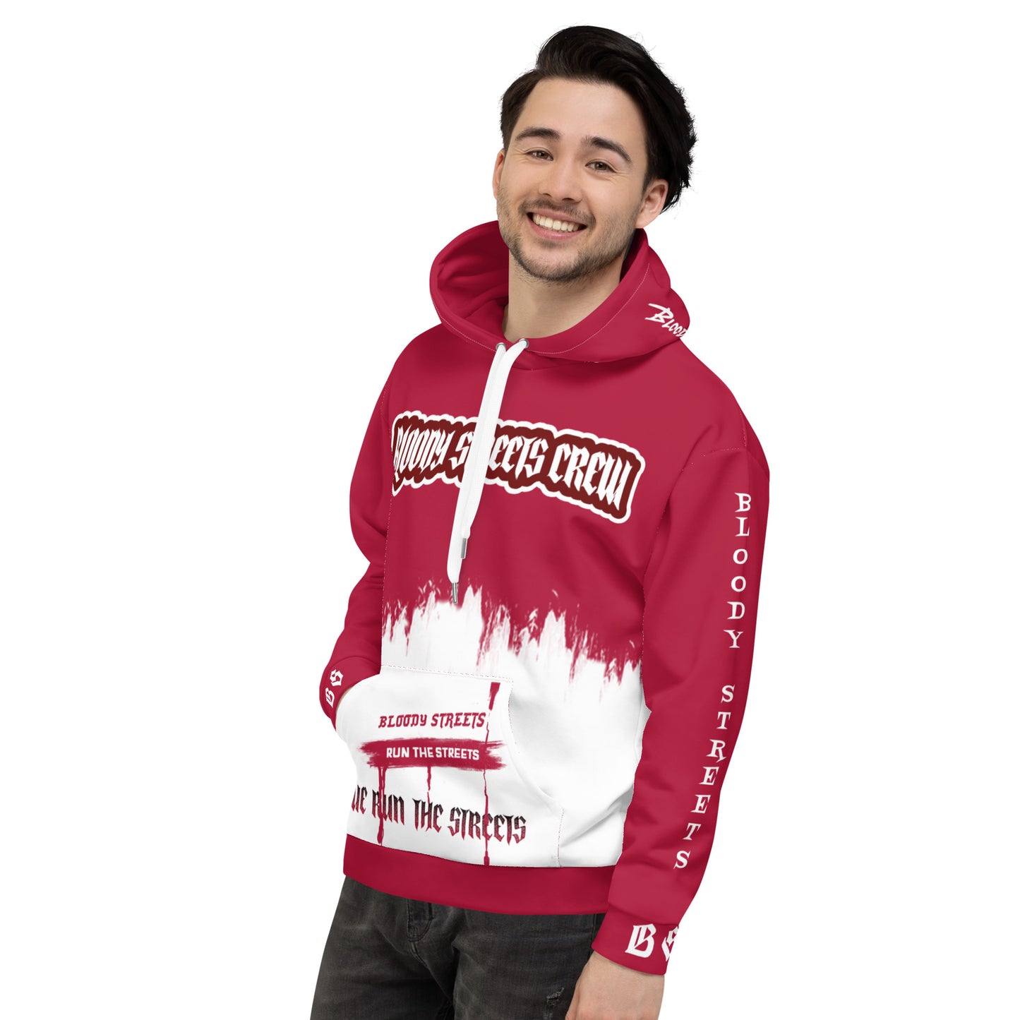 We Run The Streets - Streetwear Hoodie auf Bloody Hoodie Gangster Look - BLOODY-STREETS.DE Streetwear Herren und Damen Hoodies, T-Shirts, Pullis