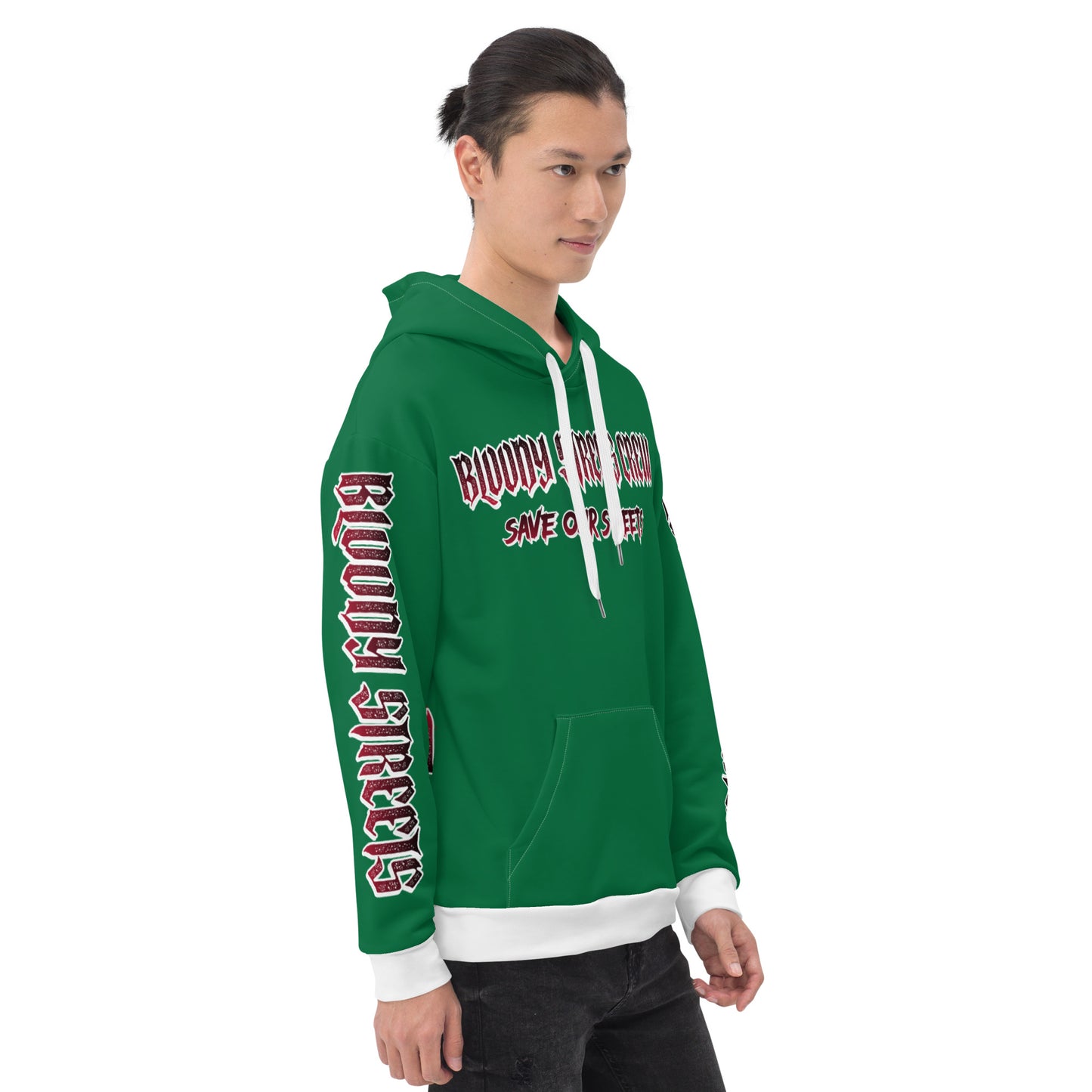 BLOODY STREETS Crew Member Streetwear Hoodie Green - BLOODY-STREETS.DE Streetwear Herren und Damen Hoodies, T-Shirts, Pullis