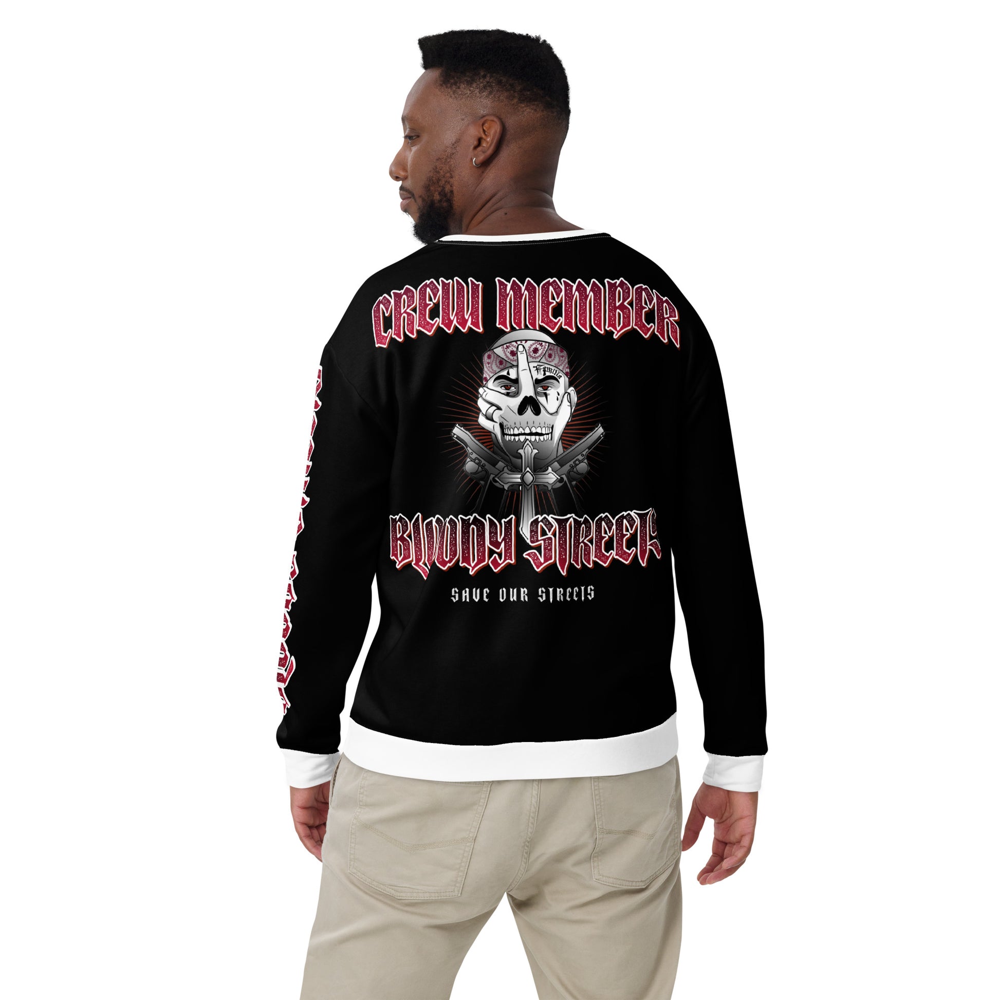 Bloody Streets Crew Member Streetwear Pullover Black - BLOODY-STREETS.DE Streetwear Herren und Damen Hoodies, T-Shirts, Pullis