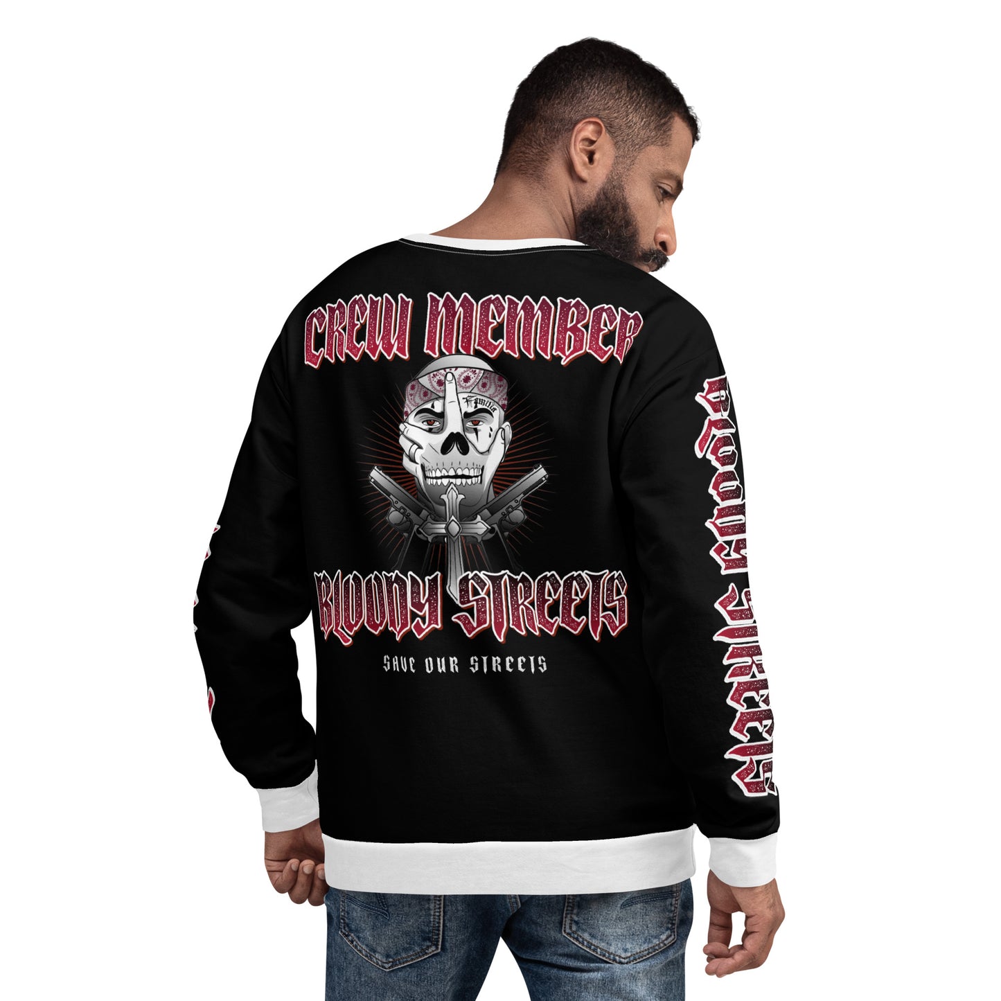 Bloody Streets Crew Member Streetwear Pullover Black - BLOODY-STREETS.DE Streetwear Herren und Damen Hoodies, T-Shirts, Pullis