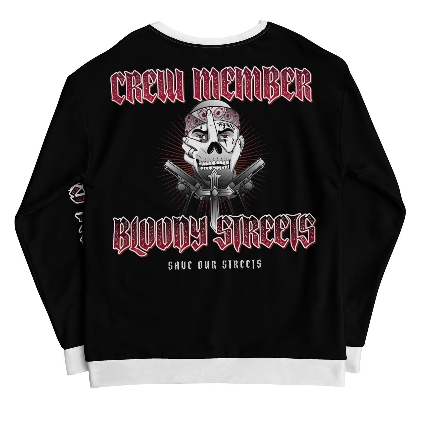 Bloody Streets Crew Member Streetwear Pullover Black - BLOODY-STREETS.DE Streetwear Herren und Damen Hoodies, T-Shirts, Pullis