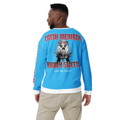 Bloody Streets Crew Member Streetwear Pullover Blue - BLOODY-STREETS.DE Streetwear Herren und Damen Hoodies, T-Shirts, Pullis