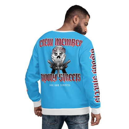 Bloody Streets Crew Member Streetwear Pullover Blue - BLOODY-STREETS.DE Streetwear Herren und Damen Hoodies, T-Shirts, Pullis