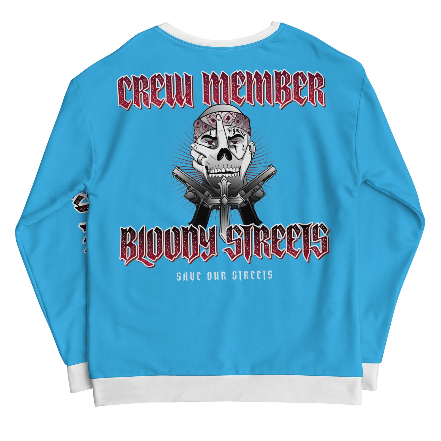 Bloody Streets Crew Member Streetwear Pullover Blue - BLOODY-STREETS.DE Streetwear Herren und Damen Hoodies, T-Shirts, Pullis