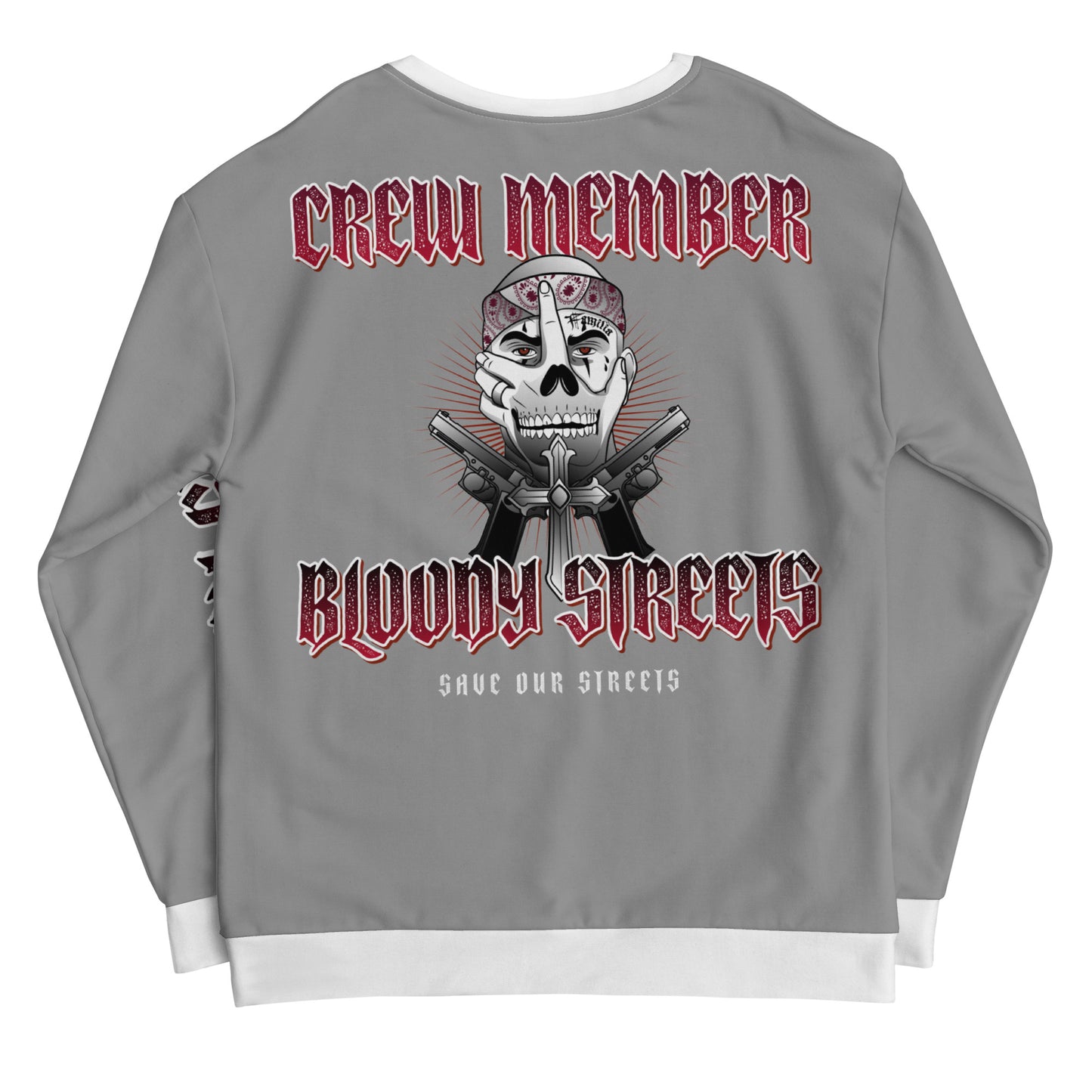 BLOODY STREETS Crew Member Streetwear Pullover Gray - BLOODY-STREETS.DE Streetwear Herren und Damen Hoodies, T-Shirts, Pullis