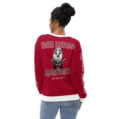 Bloody Streets Crew Member Streetwear Pullover Red - BLOODY-STREETS.DE Streetwear Herren und Damen Hoodies, T-Shirts, Pullis