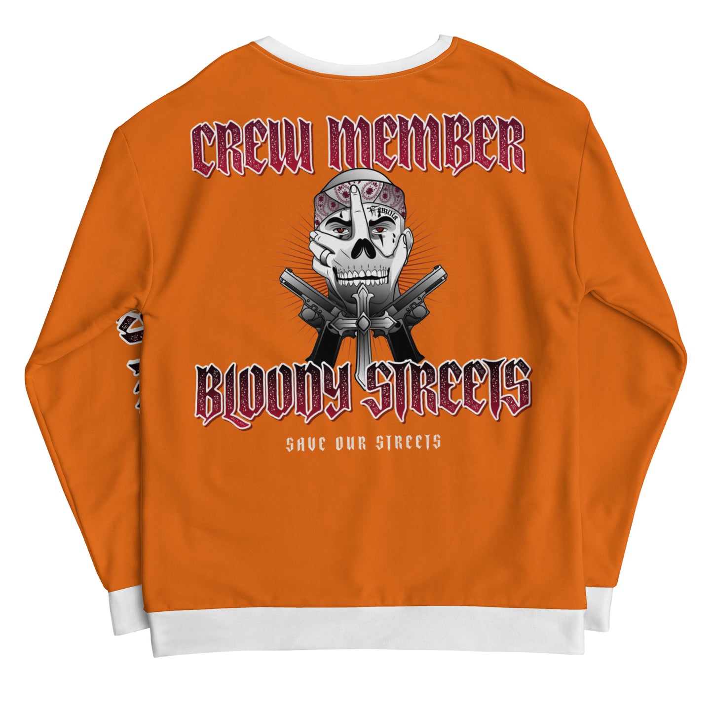 BLOODY STREETS Crew Member Streetwear Pullover Orange - BLOODY-STREETS.DE Streetwear Herren und Damen Hoodies, T-Shirts, Pullis