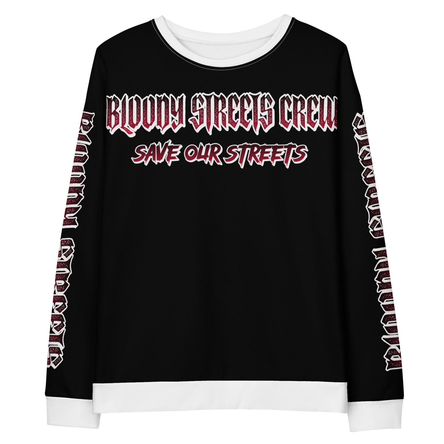 Bloody Streets Crew Member Streetwear Pullover Black - BLOODY-STREETS.DE Streetwear Herren und Damen Hoodies, T-Shirts, Pullis
