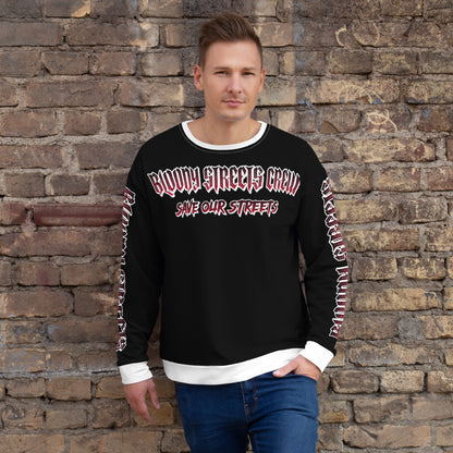 Bloody Streets Crew Member Streetwear Pullover Black - BLOODY-STREETS.DE Streetwear Herren und Damen Hoodies, T-Shirts, Pullis