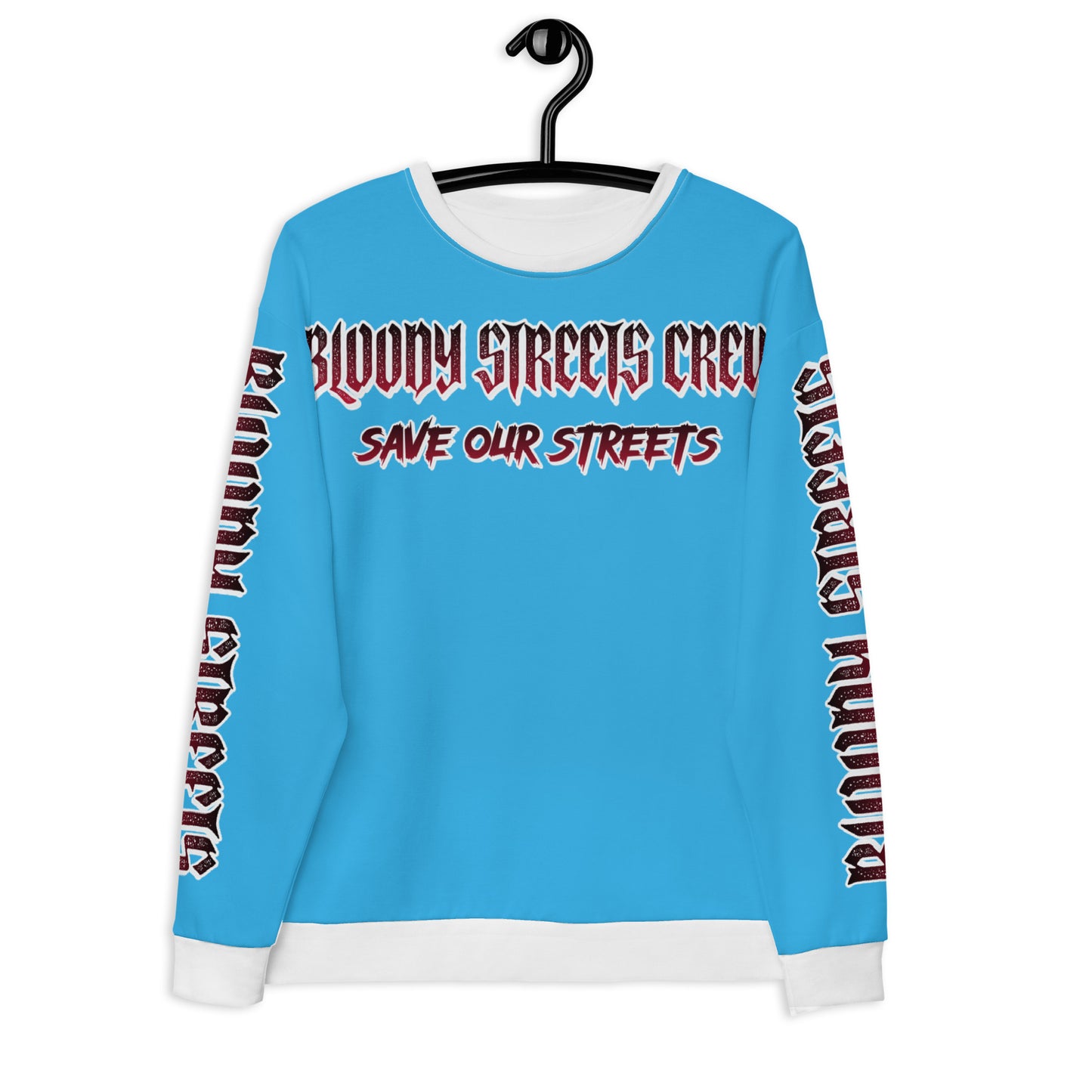 Bloody Streets Crew Member Streetwear Pullover Blue - BLOODY-STREETS.DE Streetwear Herren und Damen Hoodies, T-Shirts, Pullis