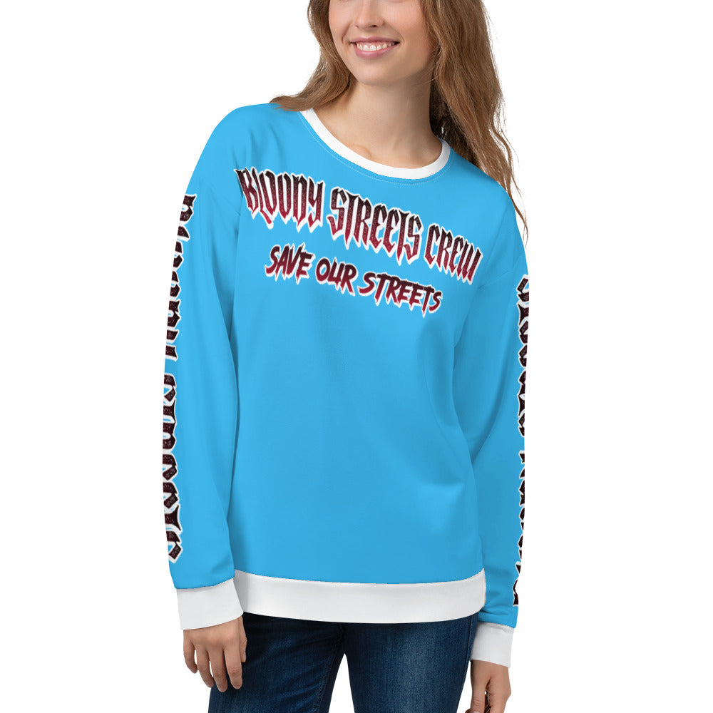 Bloody Streets Crew Member Streetwear Pullover Blue - BLOODY-STREETS.DE Streetwear Herren und Damen Hoodies, T-Shirts, Pullis